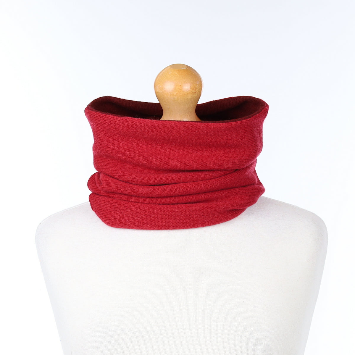 Cranberry and Wine Red Luxury Double Layered Snood