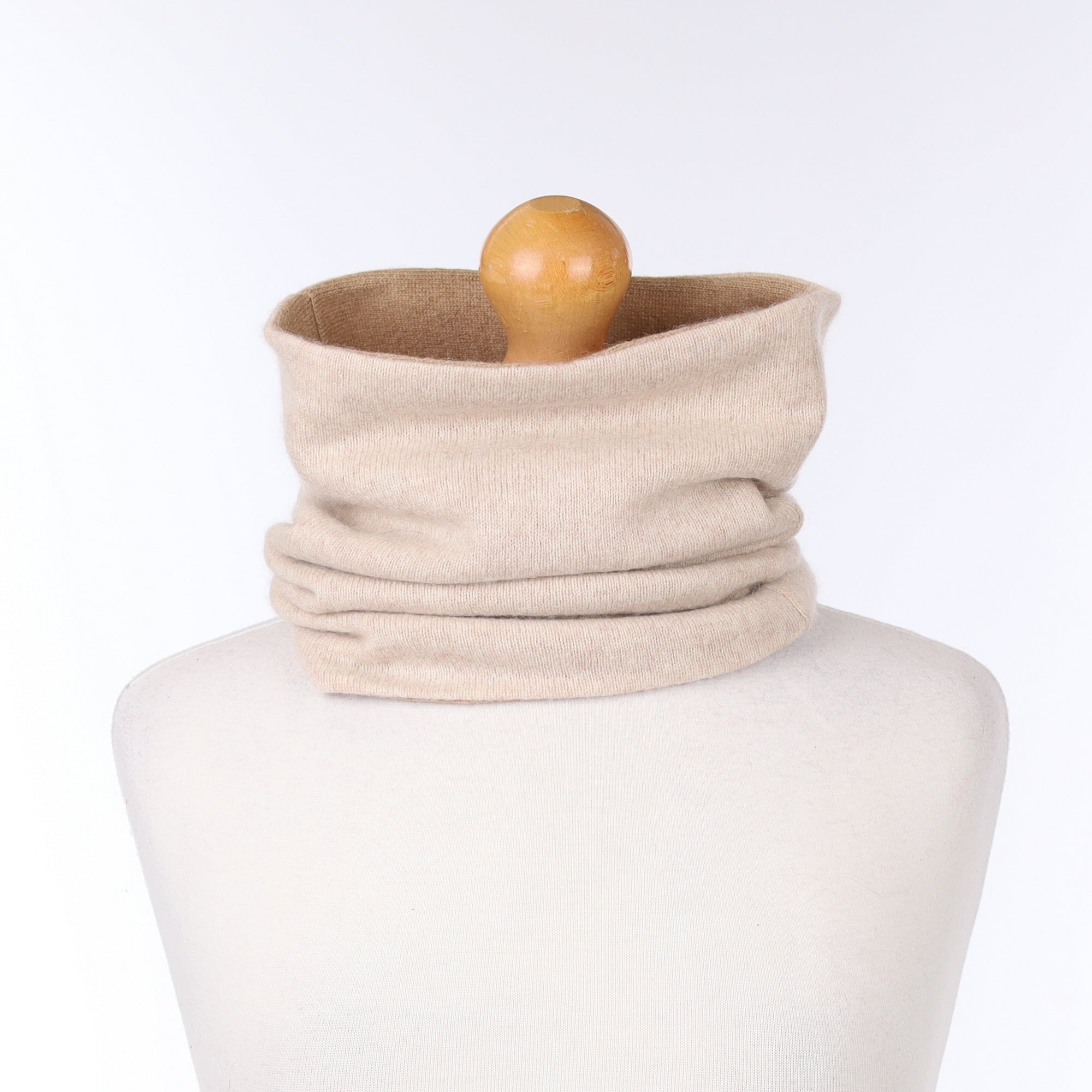 Oatmeal and Camel Luxury Double Layered Snood