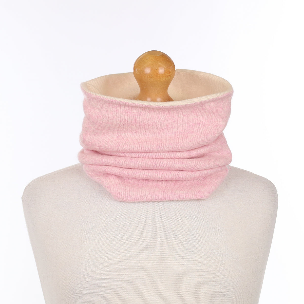 Blush Pink and Ivory Double Layered Snood