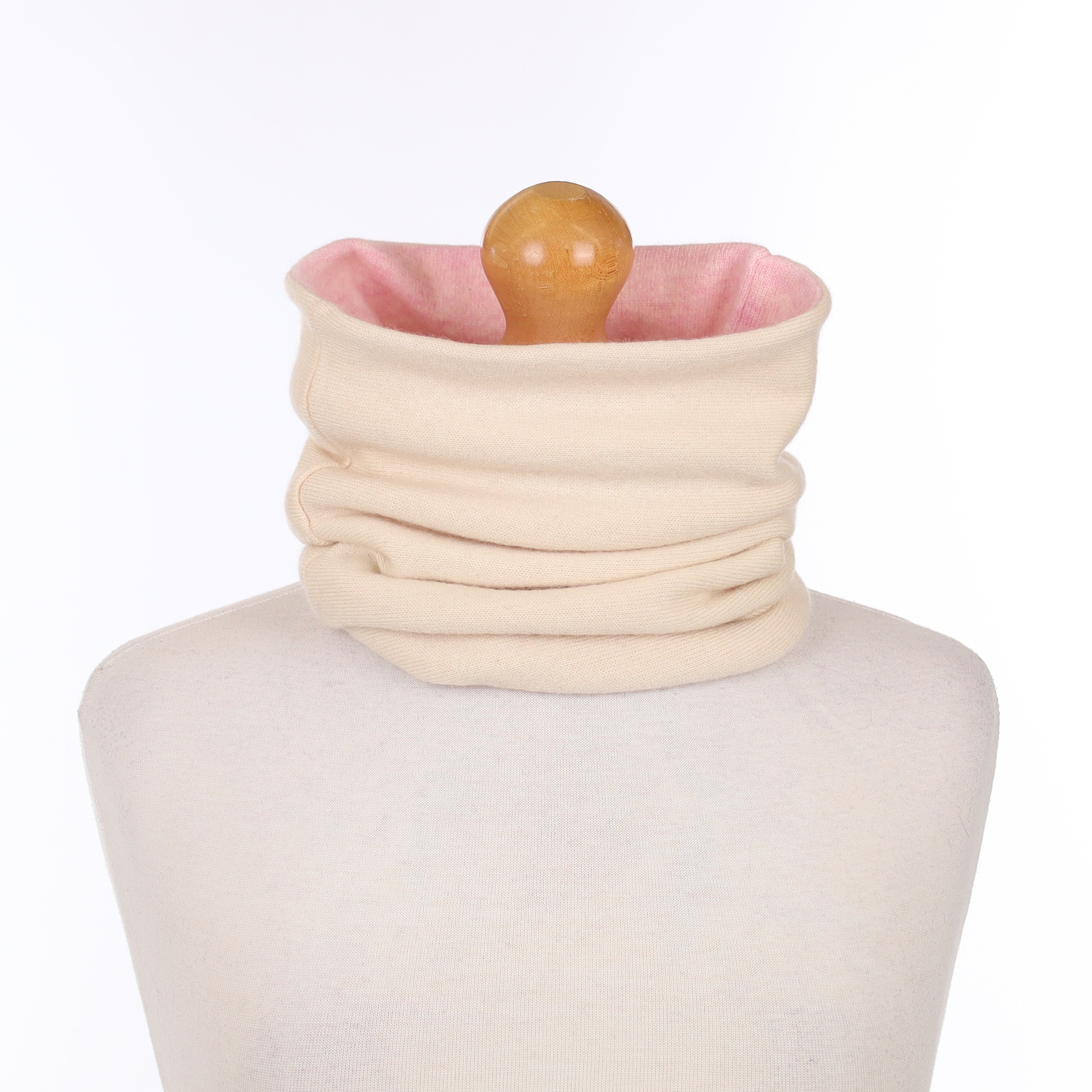 Blush Pink and Ivory Double Layered Snood