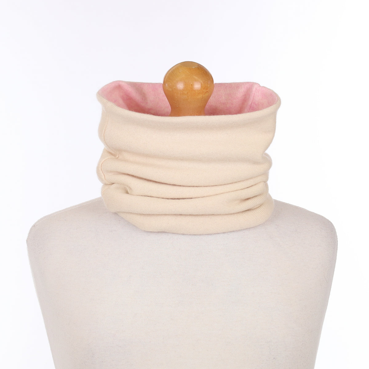 Blush Pink and Ivory Double Layered Snood