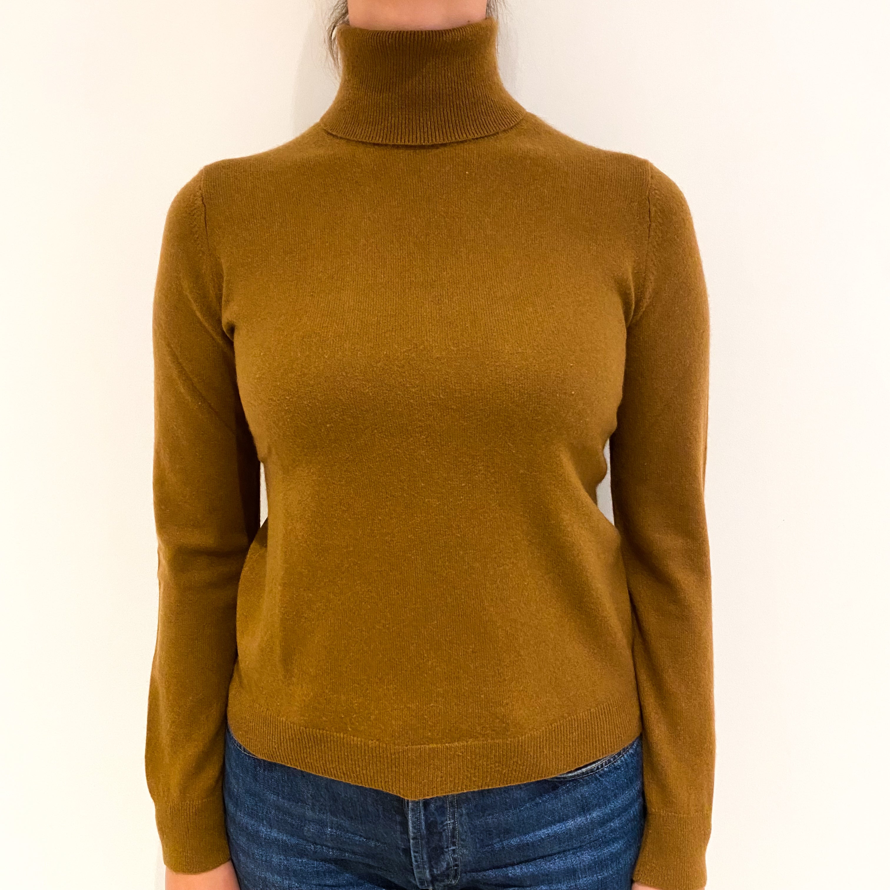 Cinnamon Cashmere Polo Neck Jumper Small