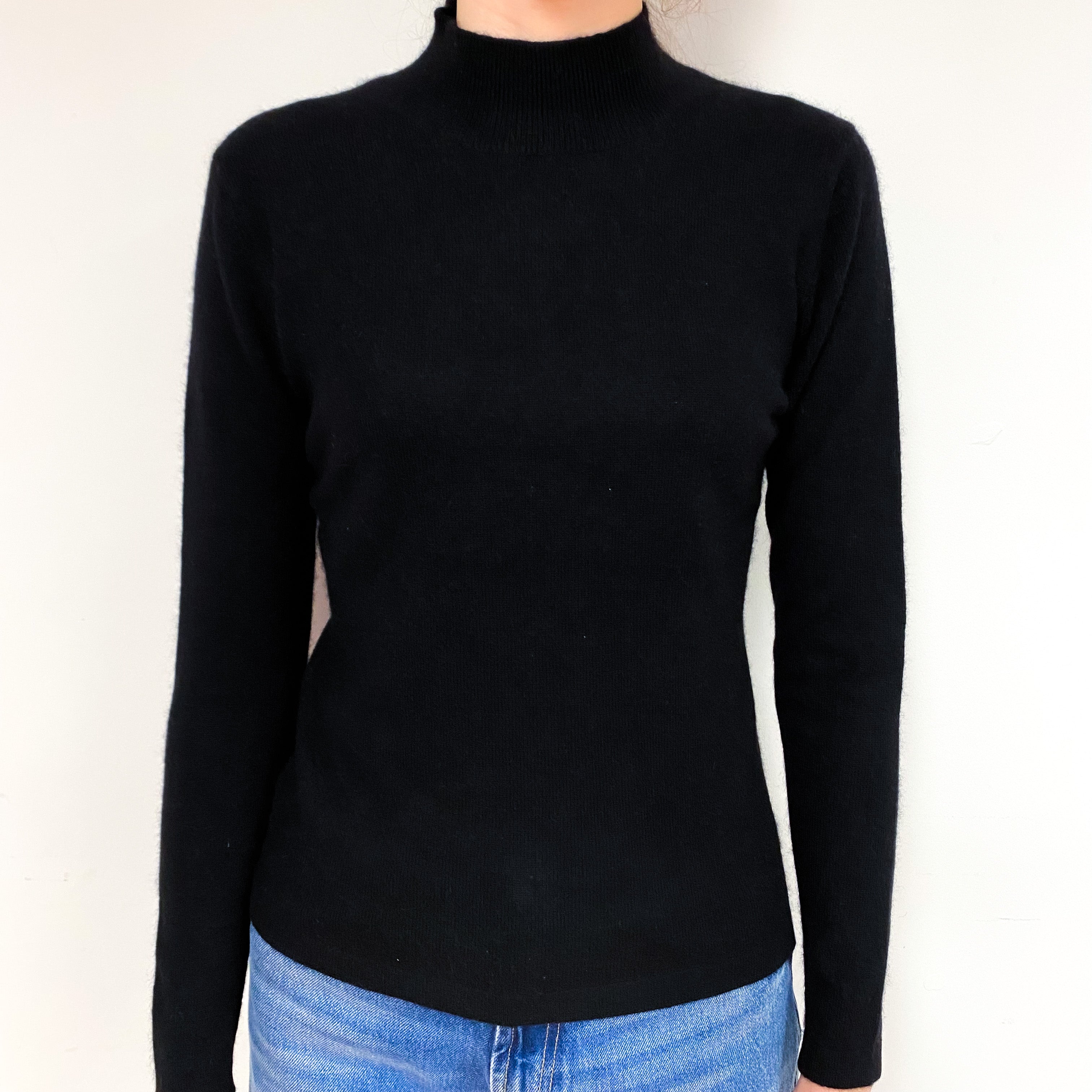 Black Cashmere Turtle Neck Jumper Extra Small