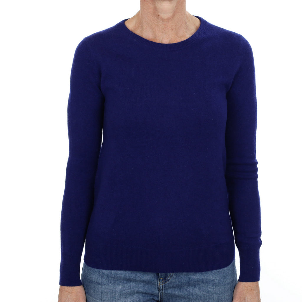 Indigo Blue Cashmere Crew Neck Jumper Small