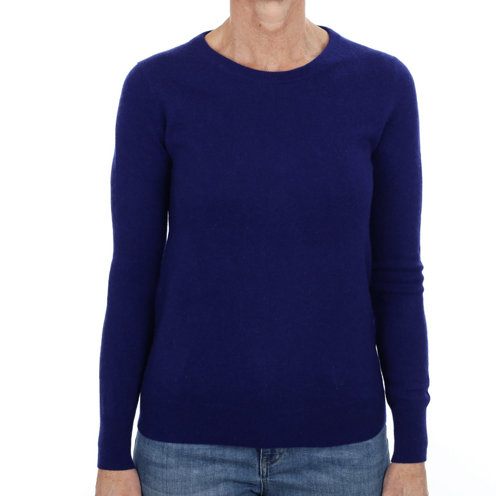 Indigo Blue Cashmere Crew Neck Jumper Small