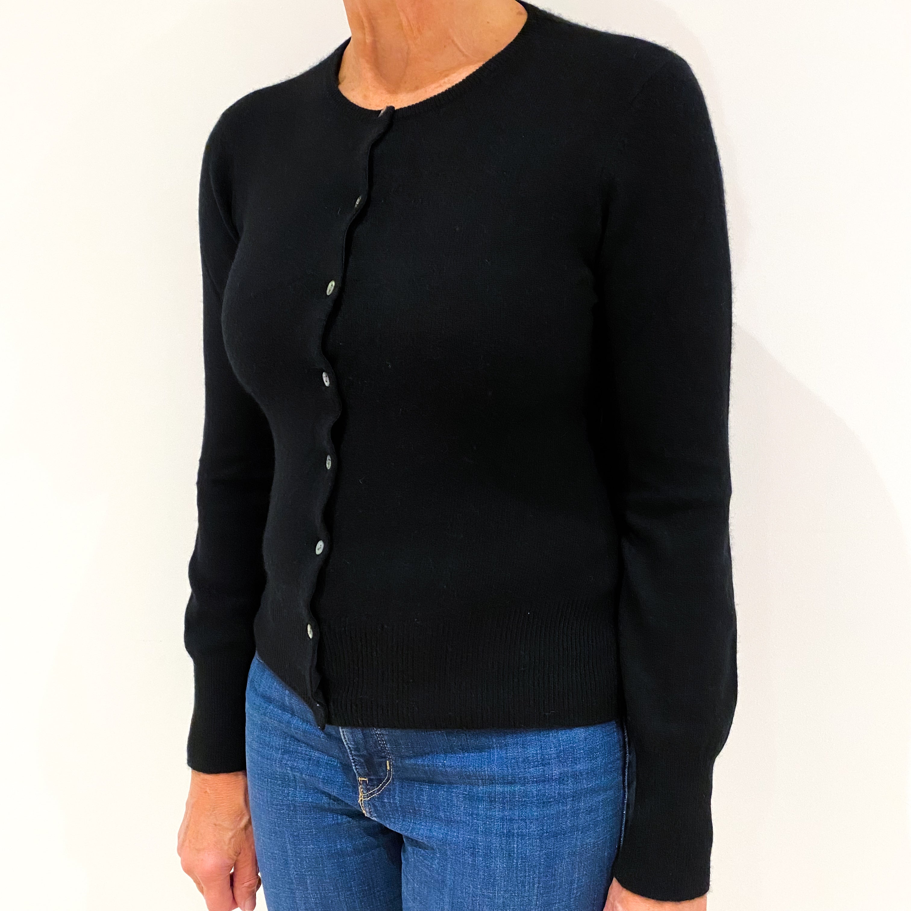 Black Cashmere Cardigan Medium