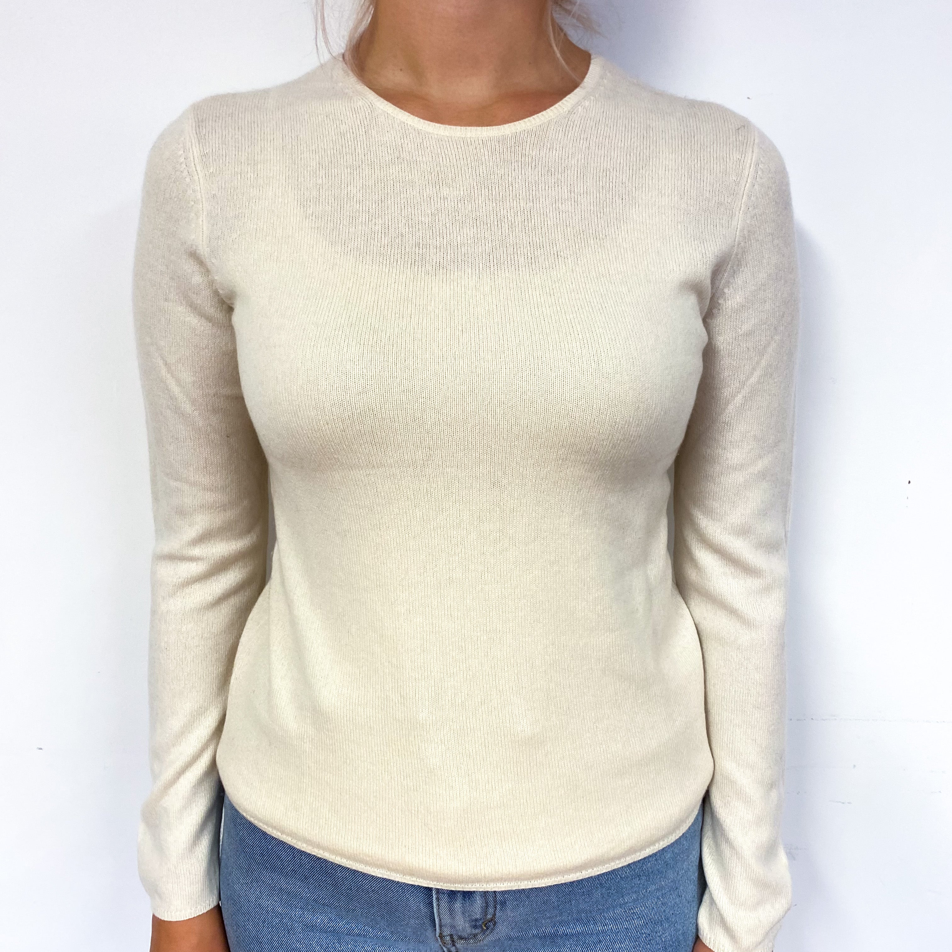 Cream Cashmere Crew Neck Jumper Small