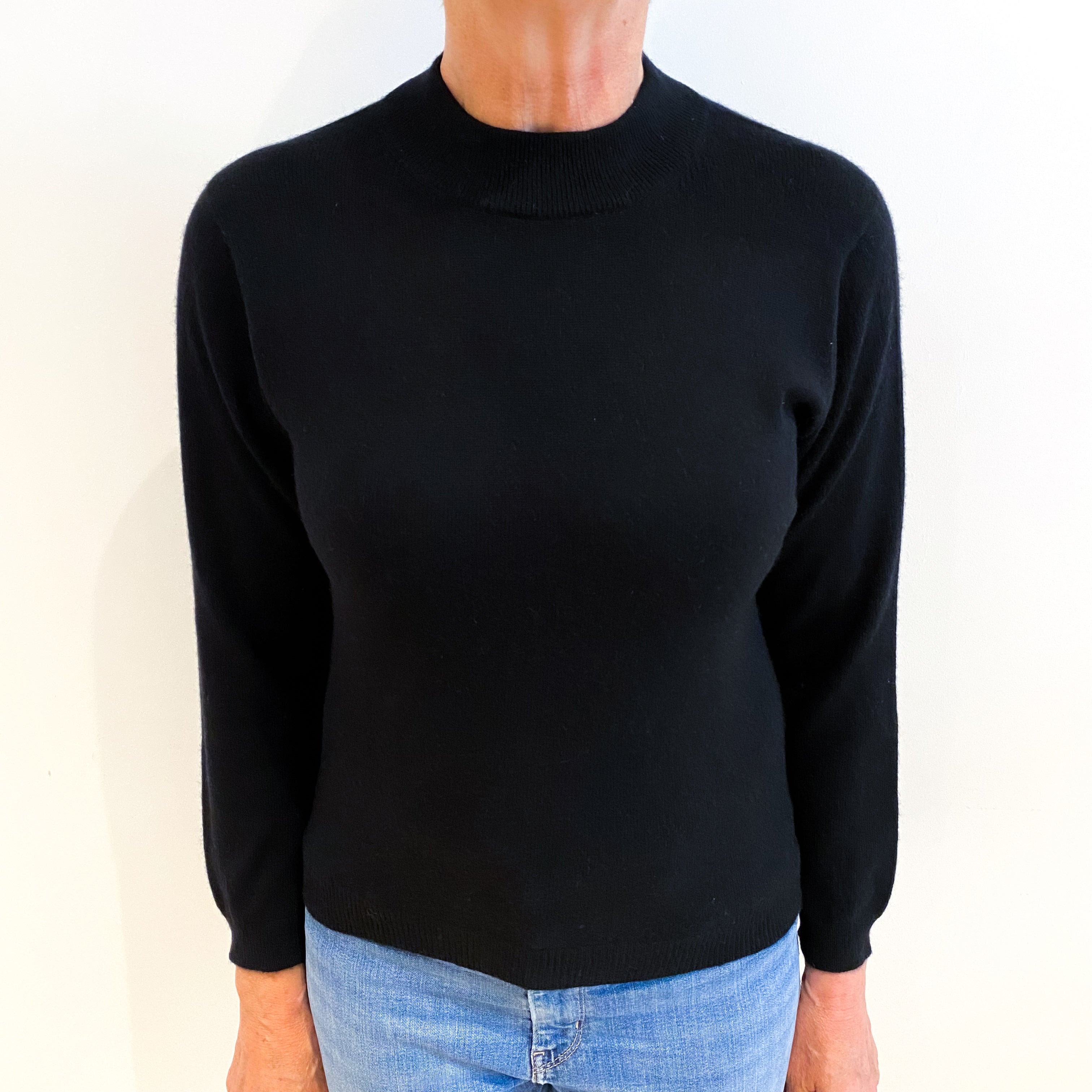 Black Cashmere Turtle Neck Jumper Medium