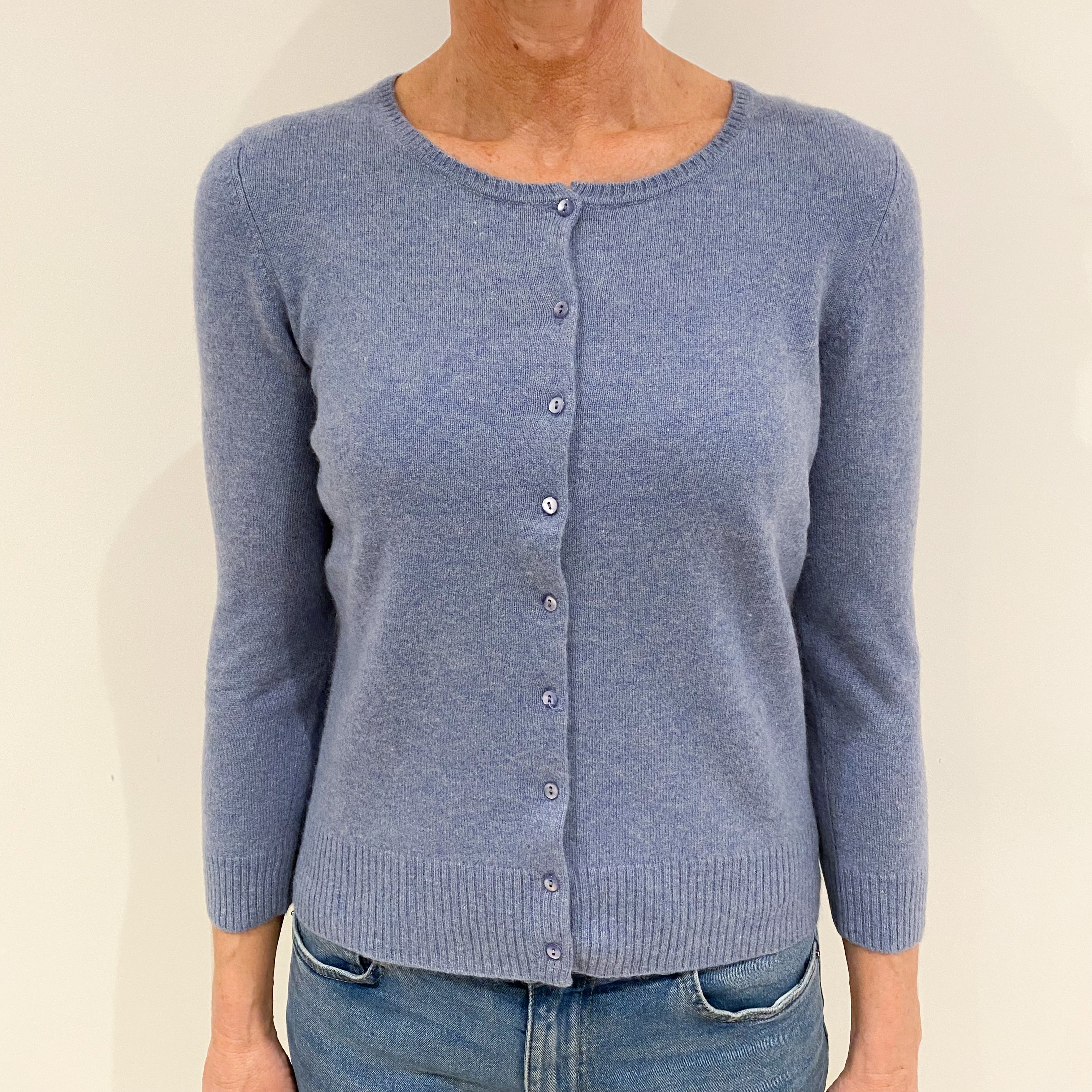Sky Blue Cashmere Cardigan Small