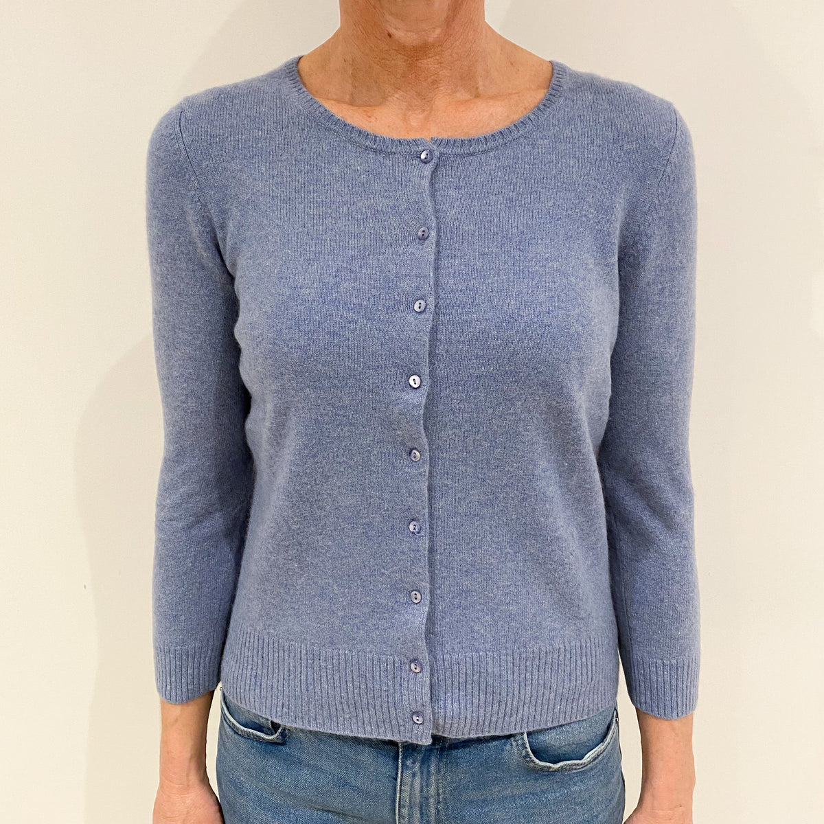 Sky Blue Cashmere Cardigan Small
