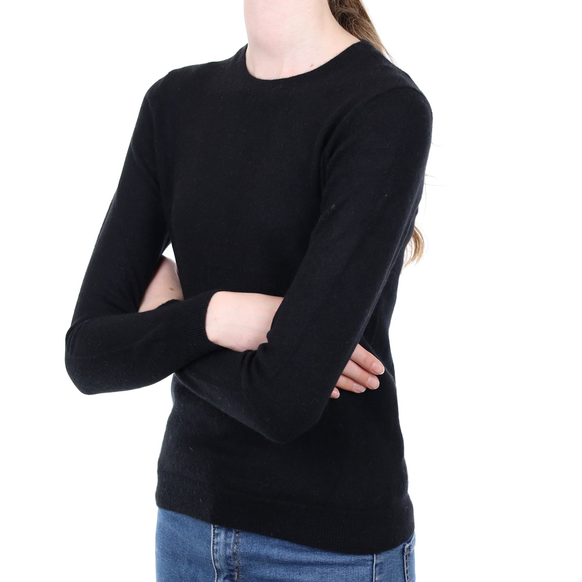 Black Cashmere Crew Neck Jumper Extra Small