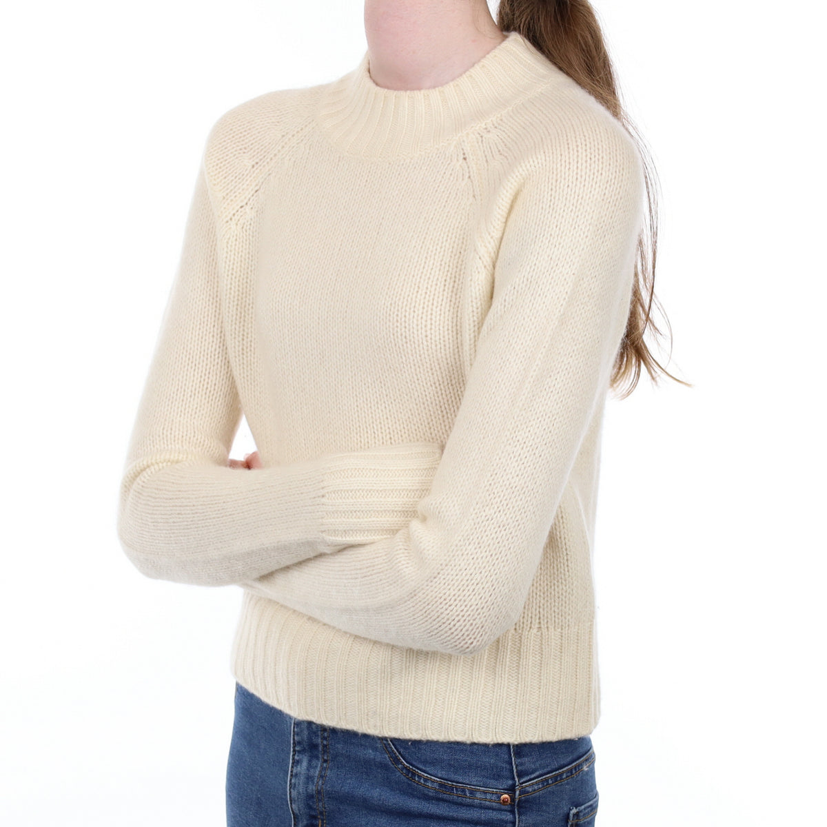 Vince Cream Cashmere Crew Neck Jumper Extra Small