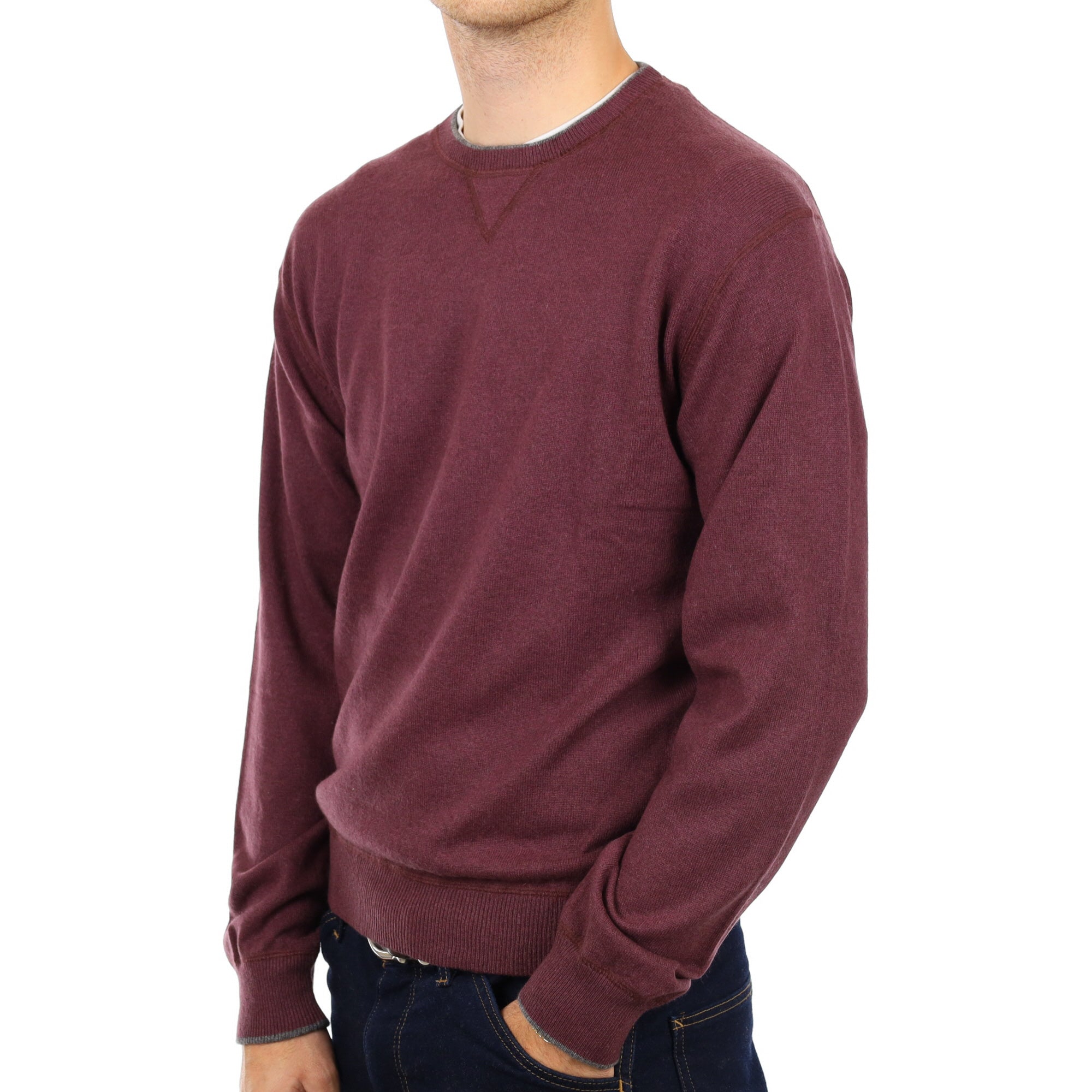 Men's Patagonia Grape Purple Cashmere Crew Neck Jumper Medium