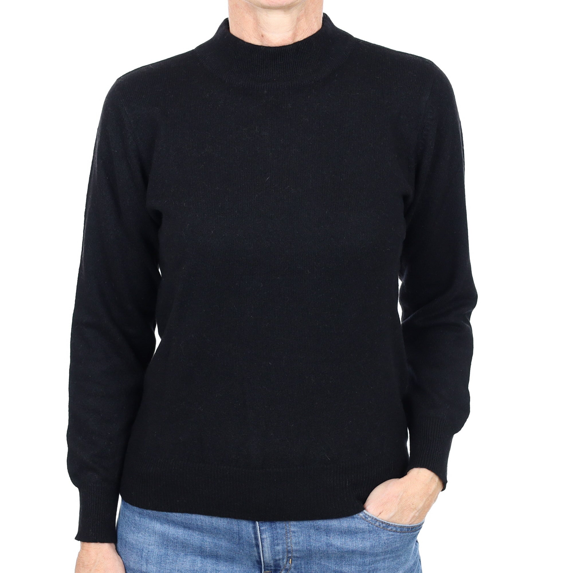 Black Cashmere Turtle Neck Jumper Small