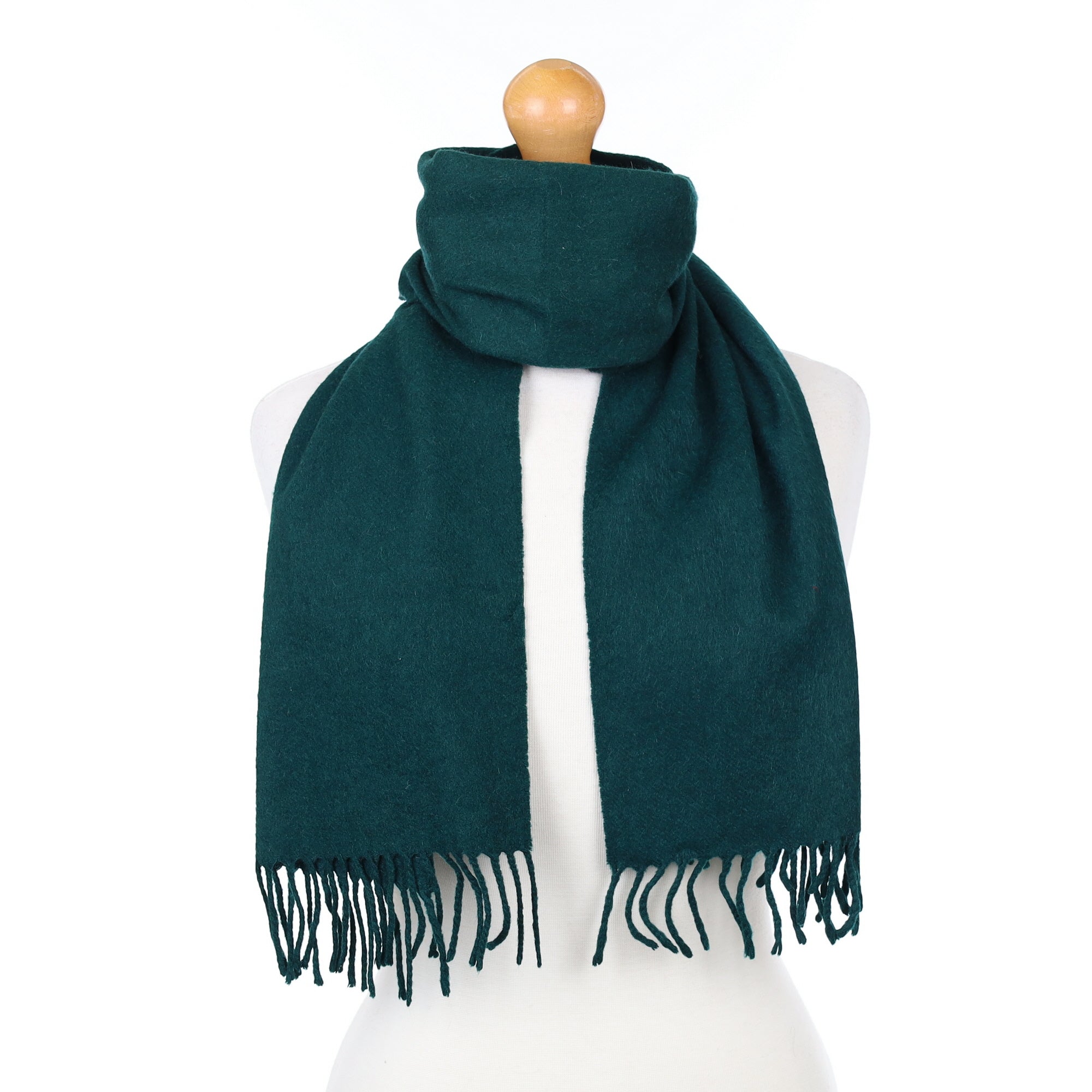Forest Green Cashmere Woven Scarf