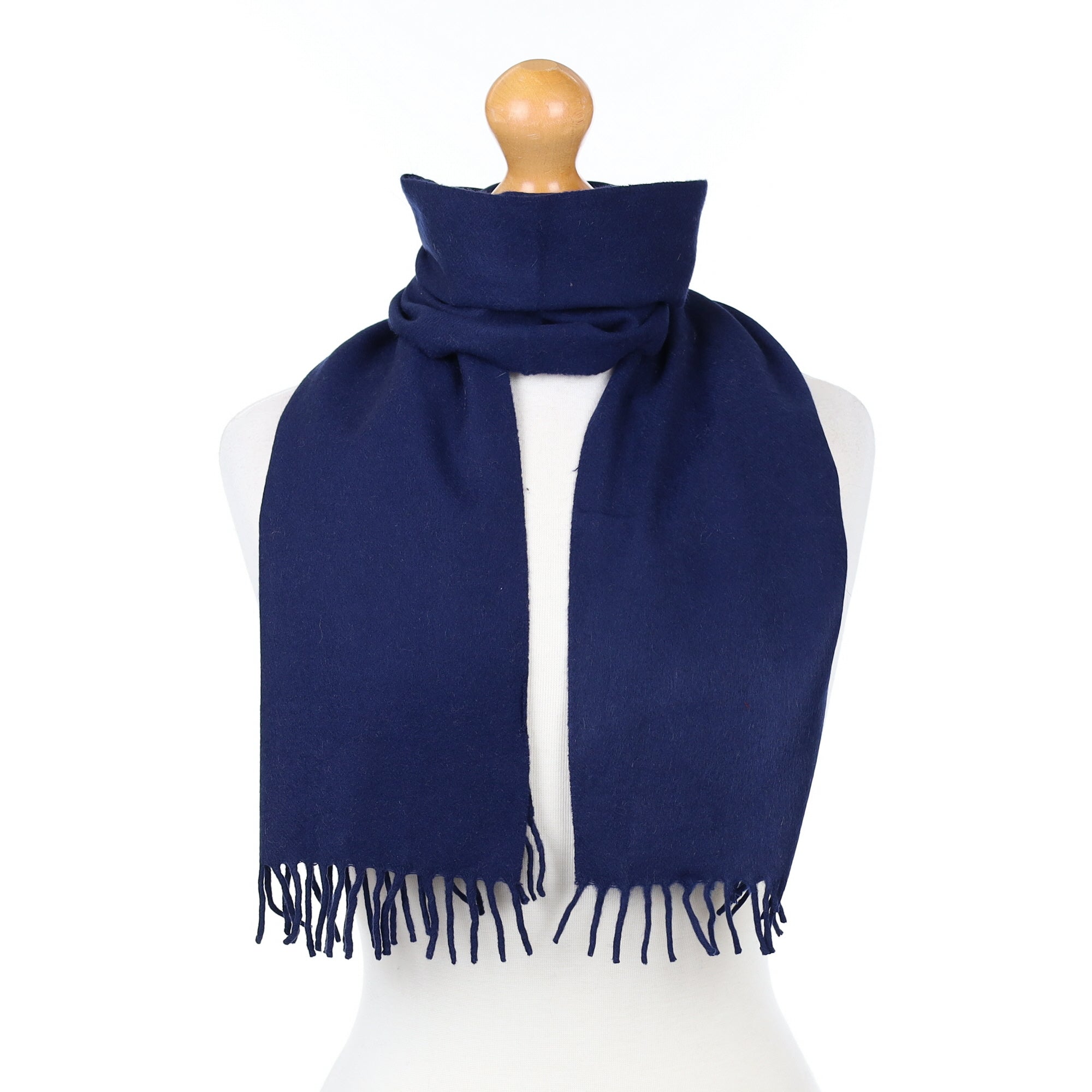 Navy Blue Cashmere Woven Scarf
