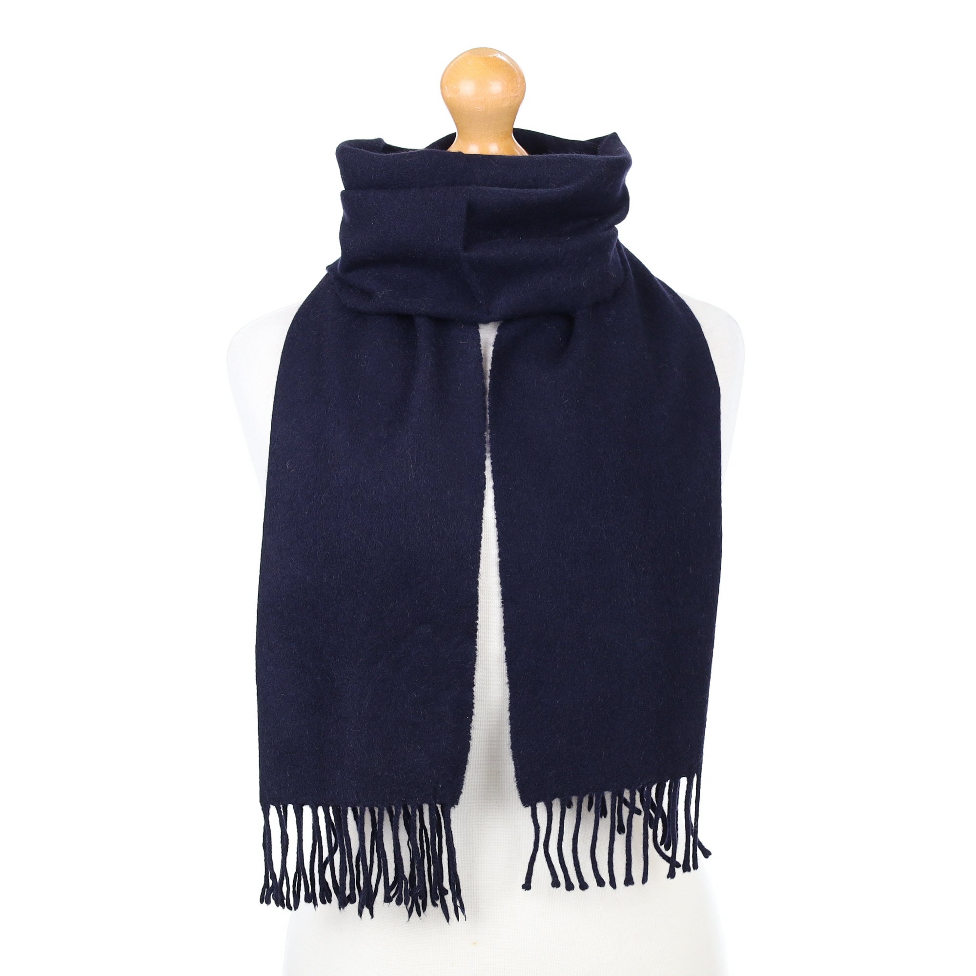 Navy Blue Cashmere Woven Scarf
