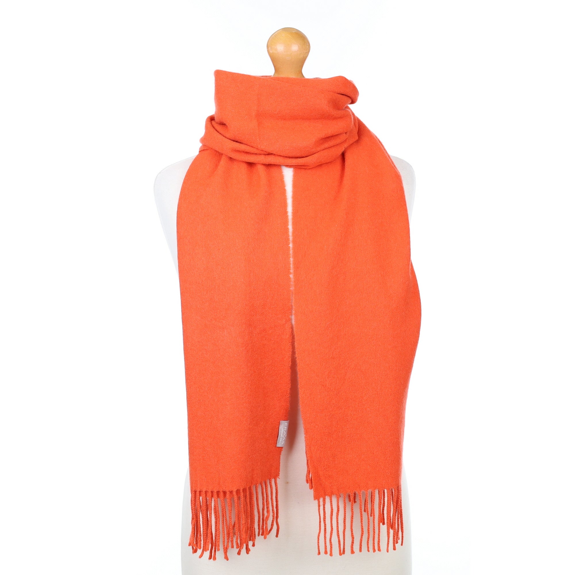 Pumpkin Orange Cashmere Woven Scarf