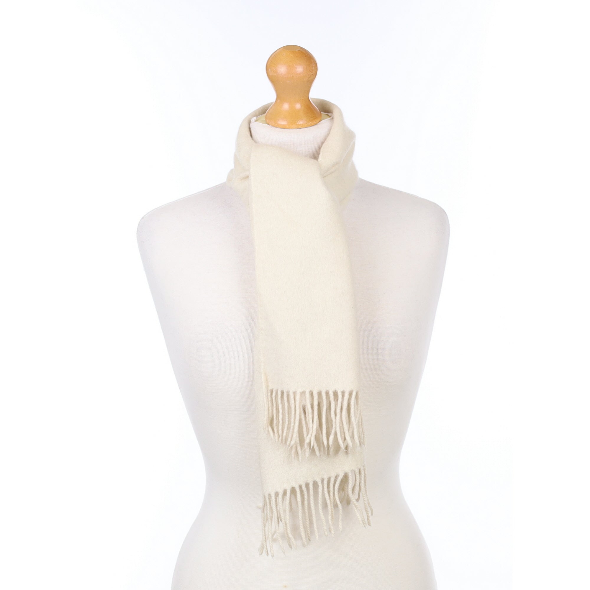 Cream Cashmere Woven Scarf