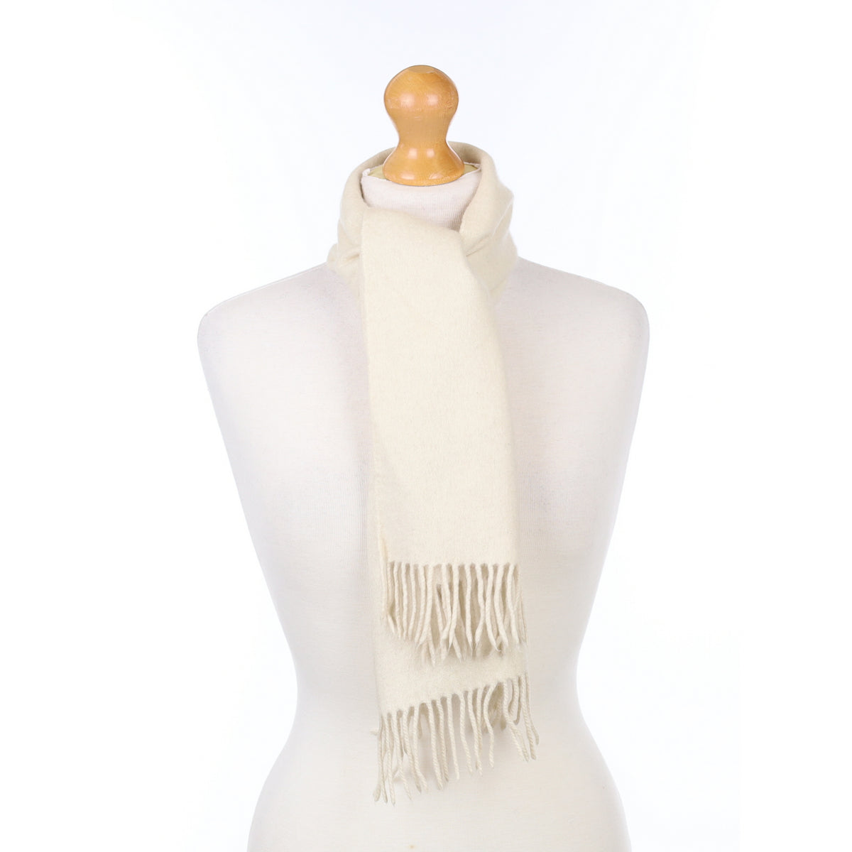 Cream Cashmere Woven Scarf