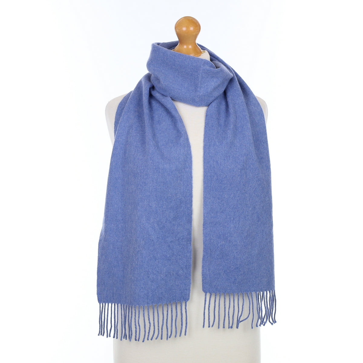 Denim Blue Cashmere Woven Scarf