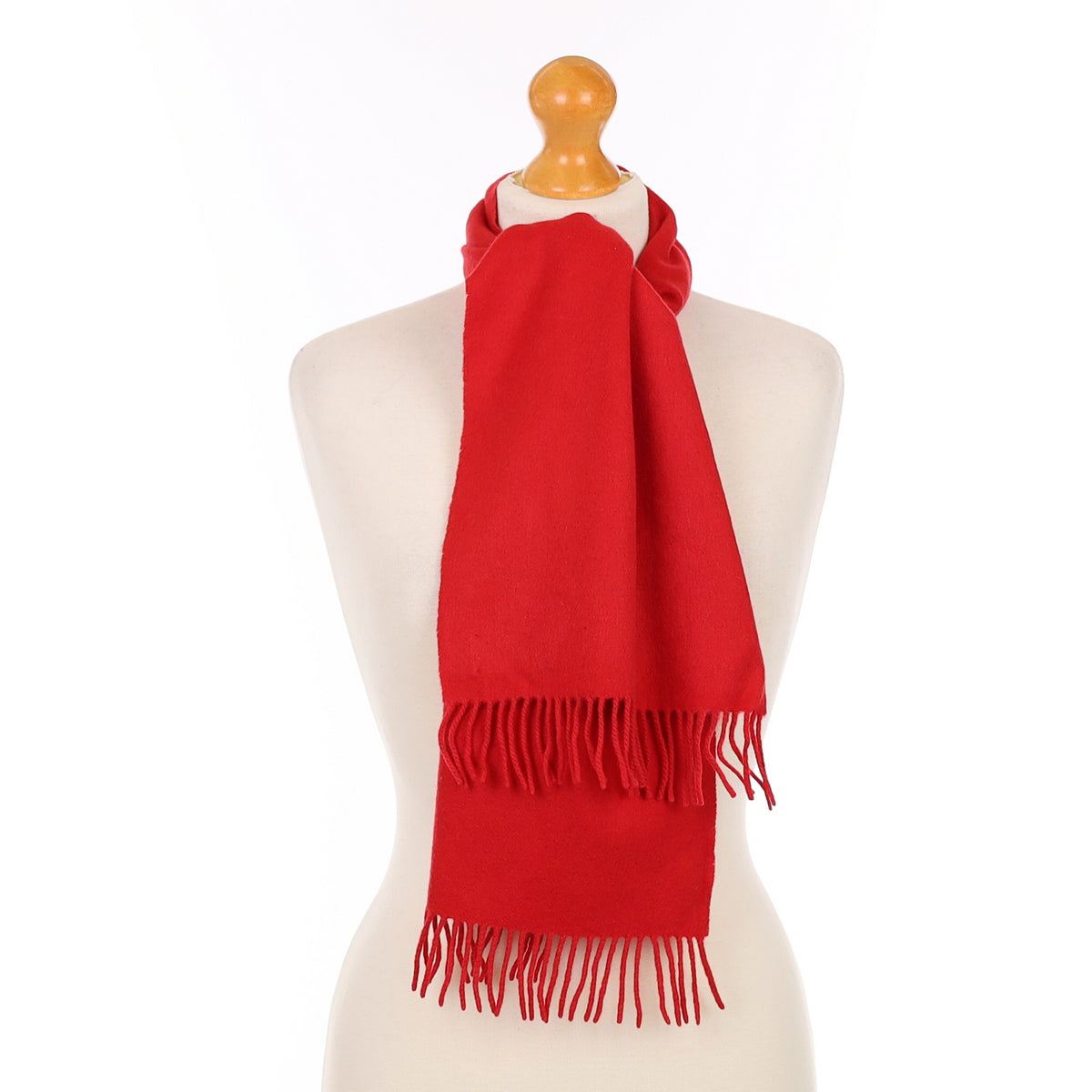 Post Box Red Cashmere Woven Scarf