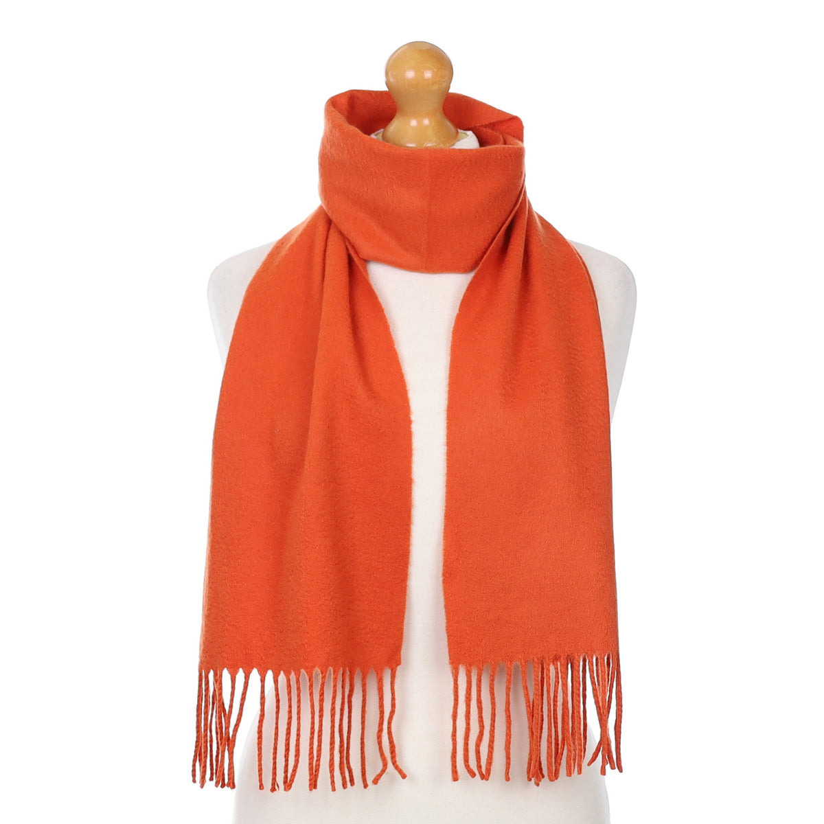Pumpkin Orange Cashmere Woven Scarf