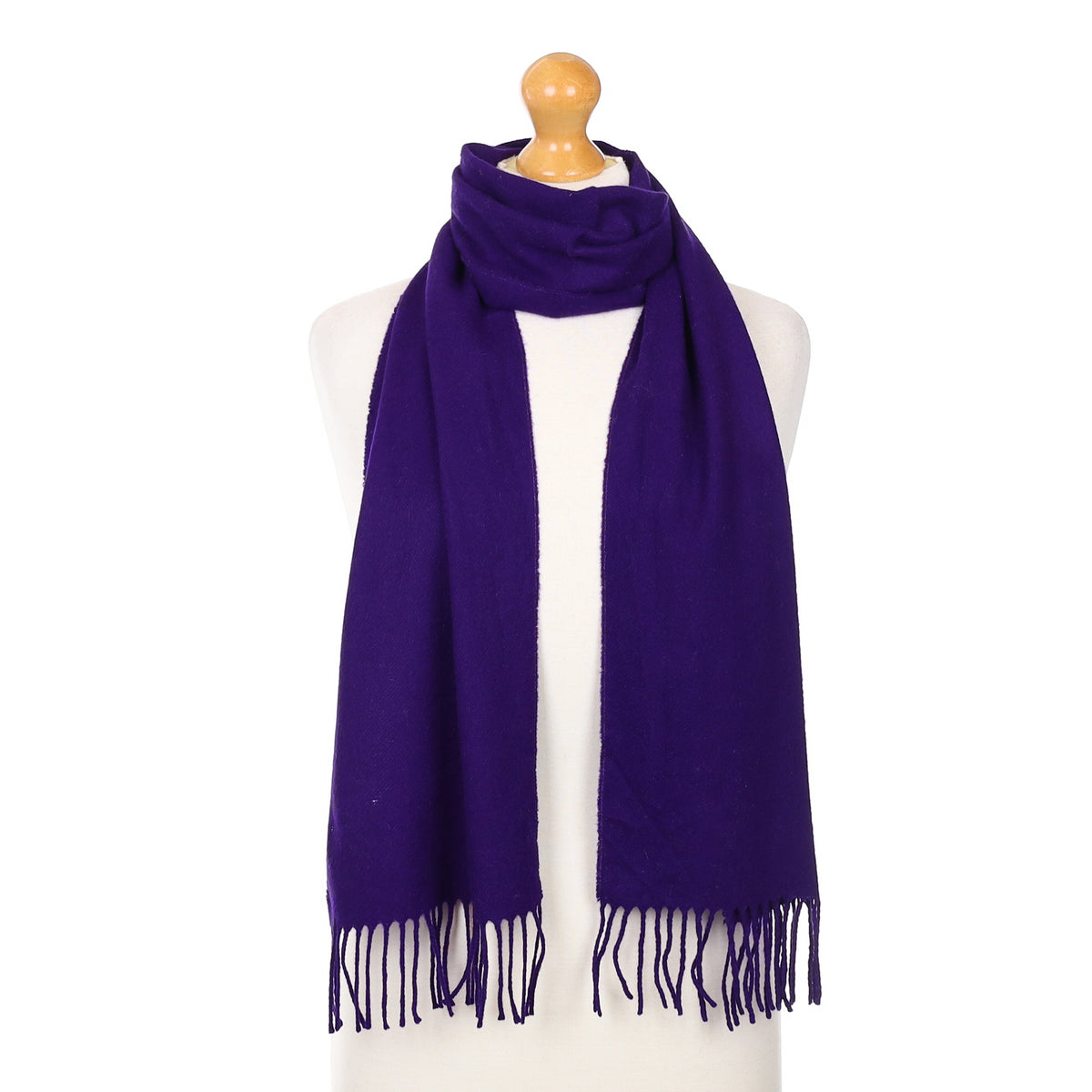 Regal Purple Cashmere Woven Scarf