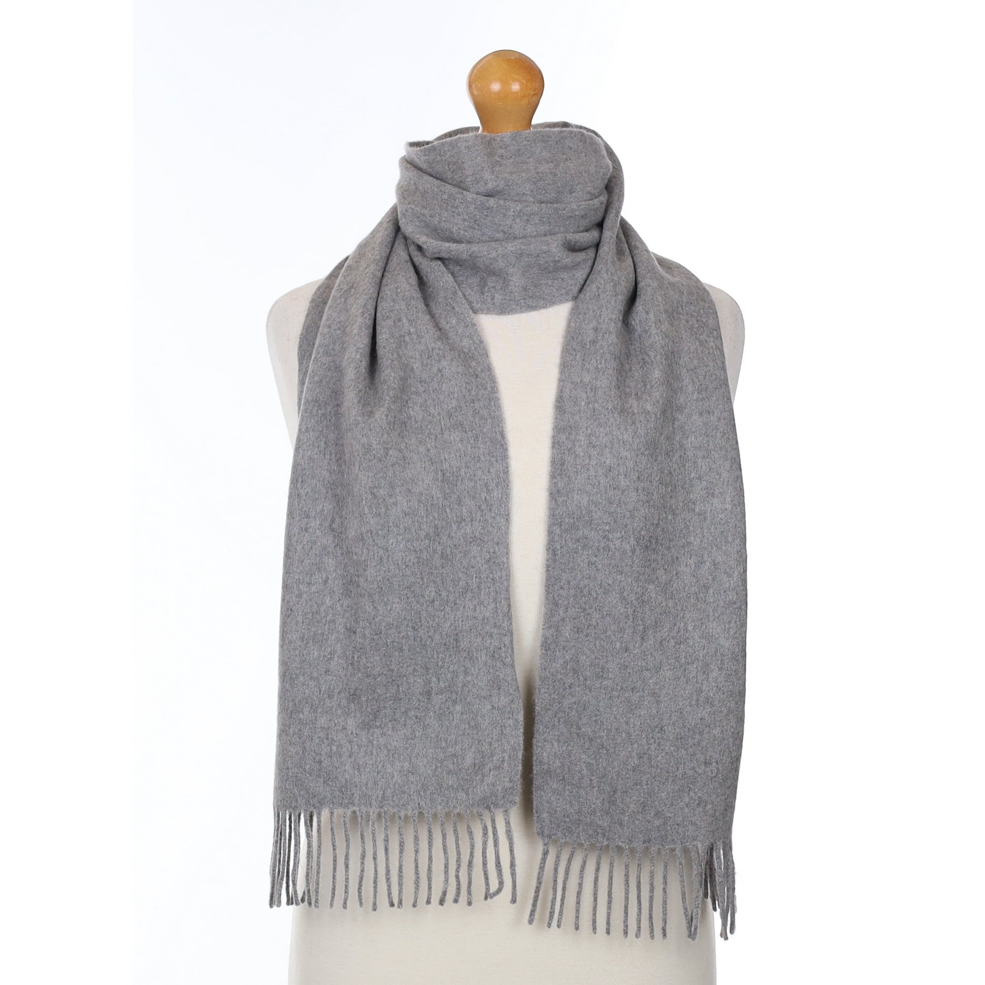 Ash Grey Cashmere Woven Scarf