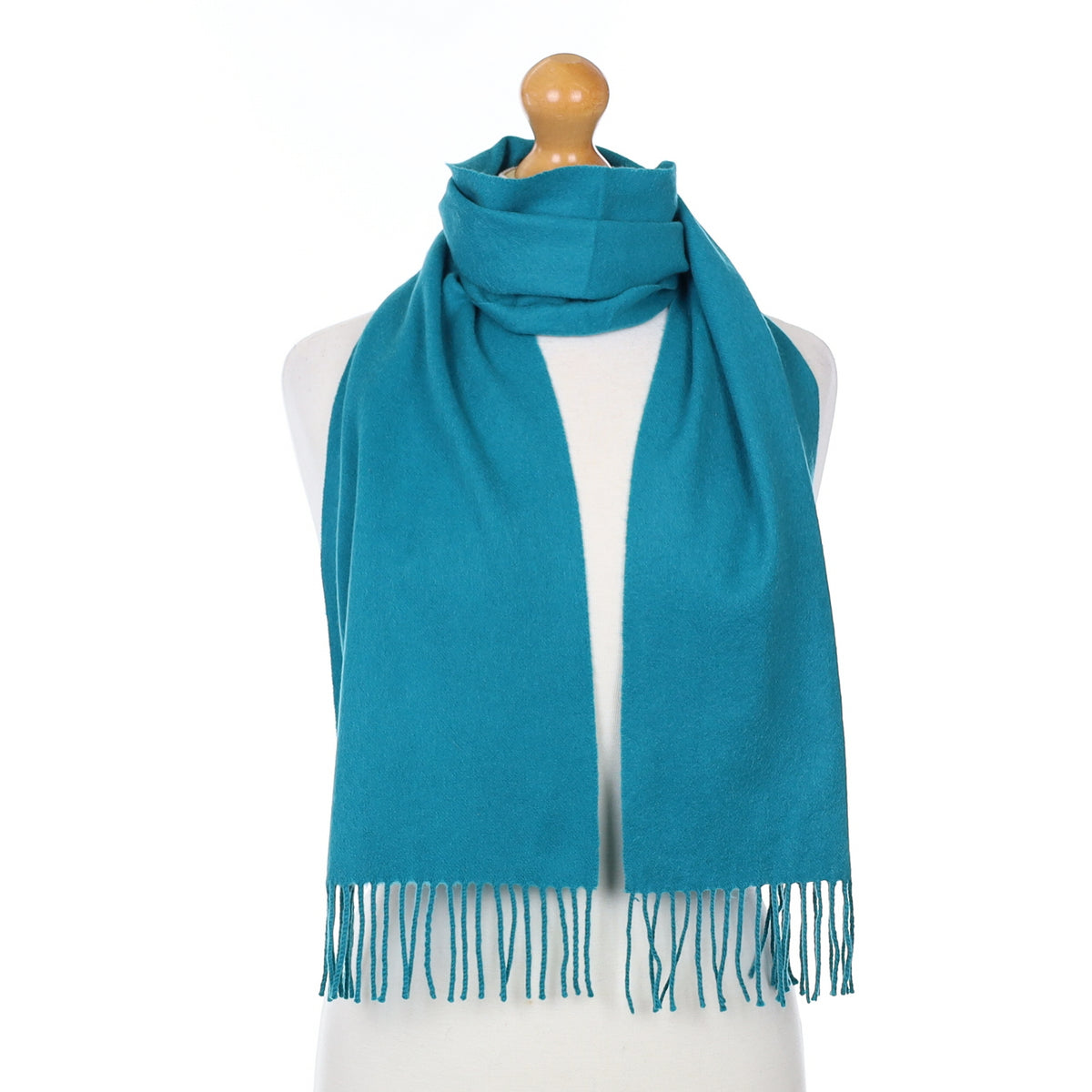 Turquoise Blue Cashmere Woven Scarf