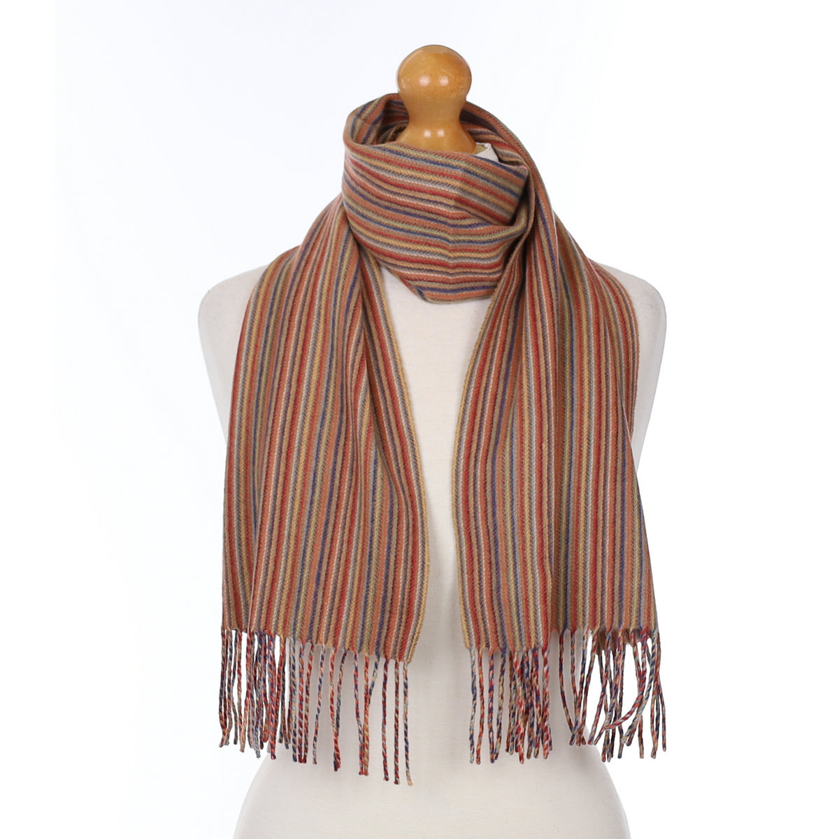 Colourful Stripe Cashmere Woven Scarf