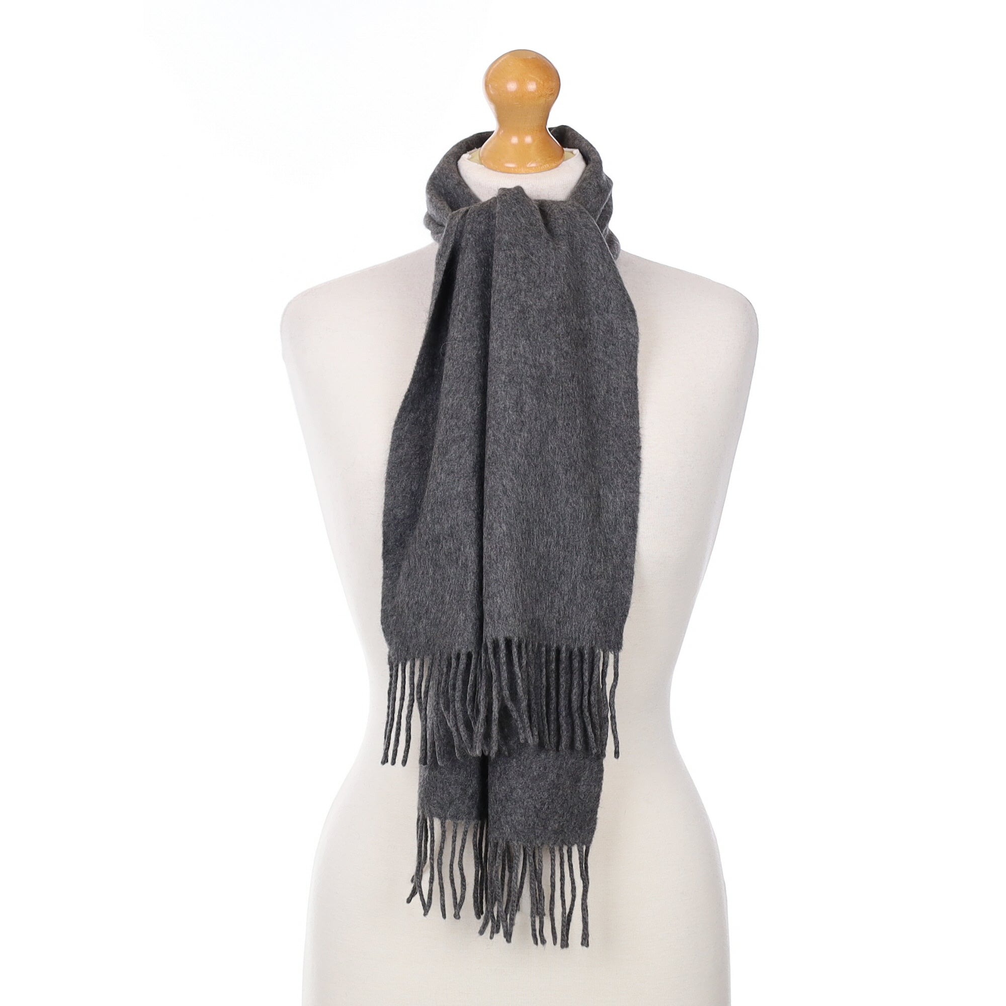 Slate Grey Cashmere Woven Scarf