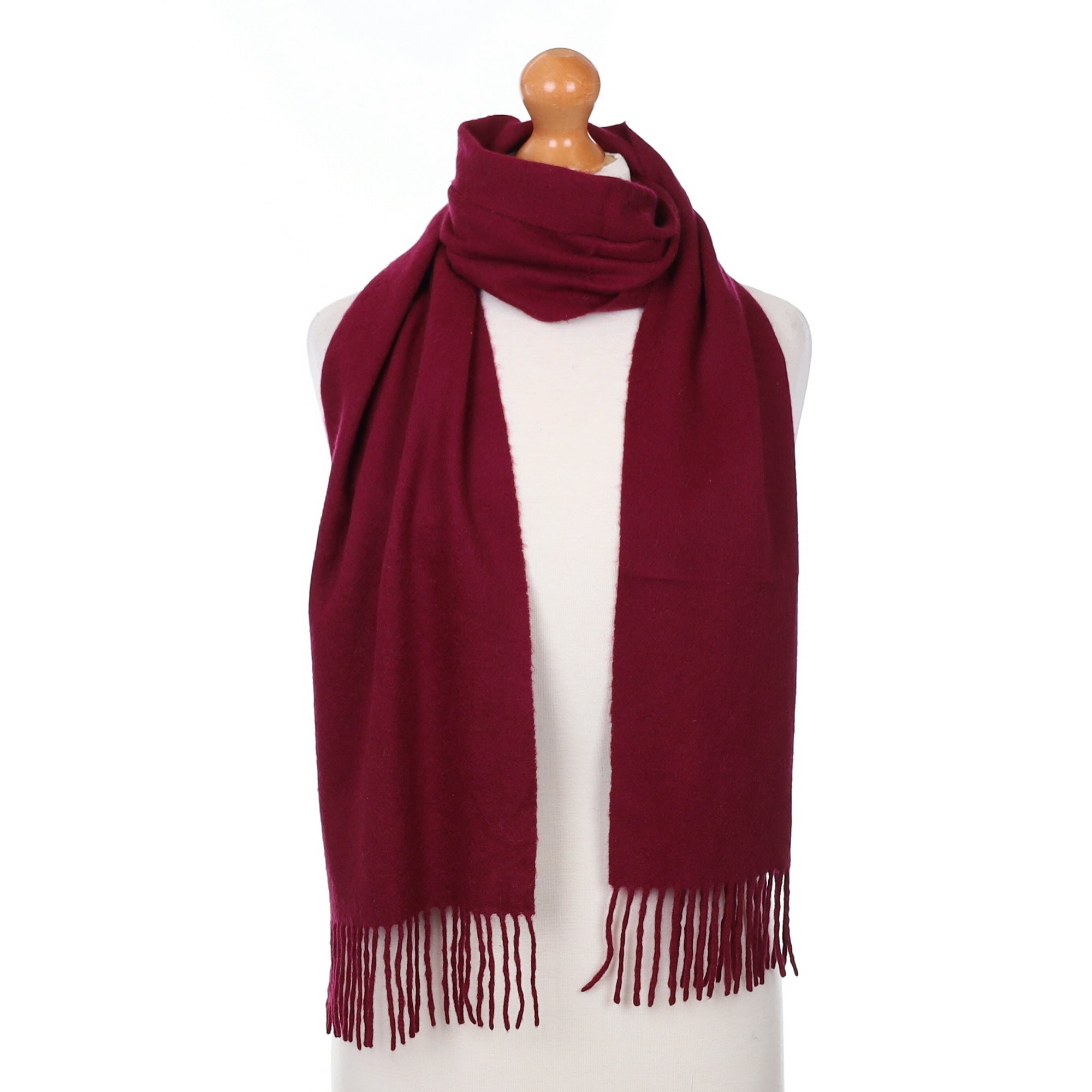 Burgundy Cashmere Woven Scarf