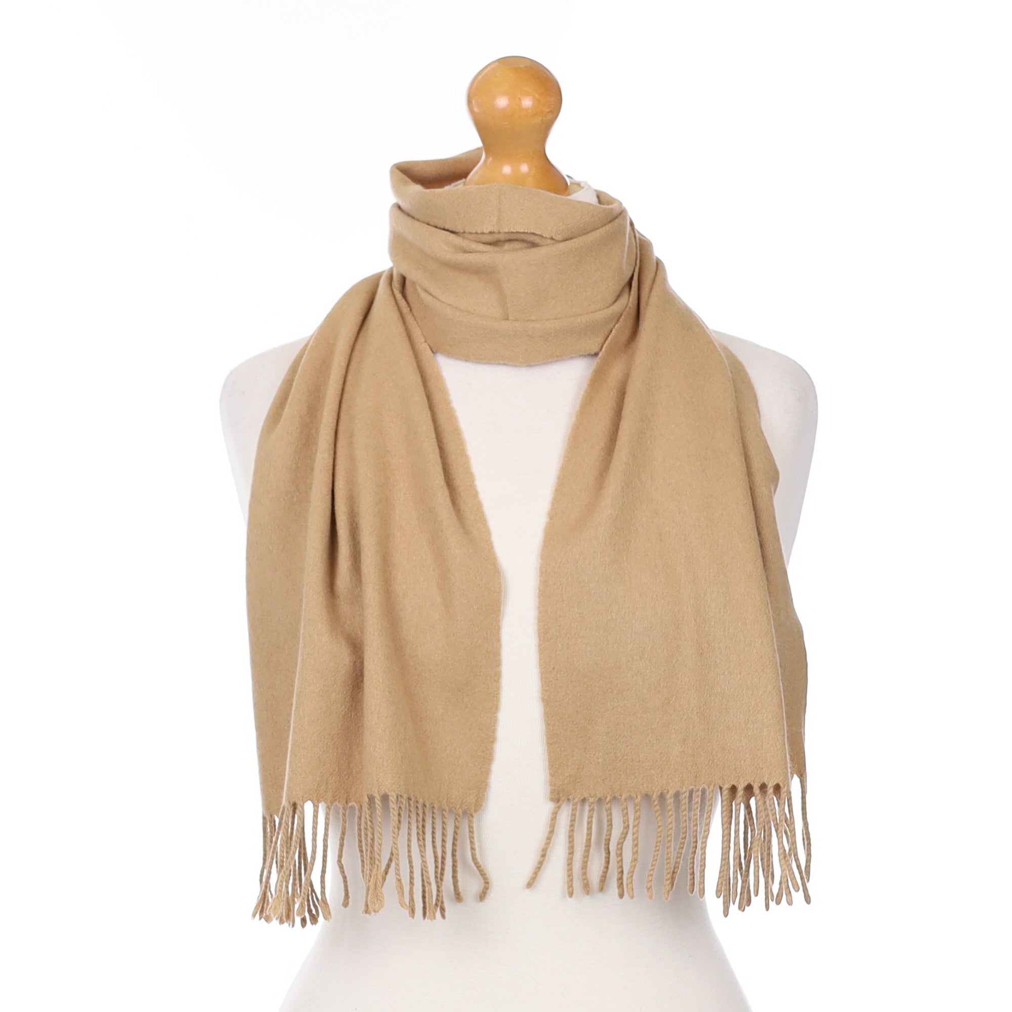 Scottish Pale Caramel Cashmere Woven Scarf