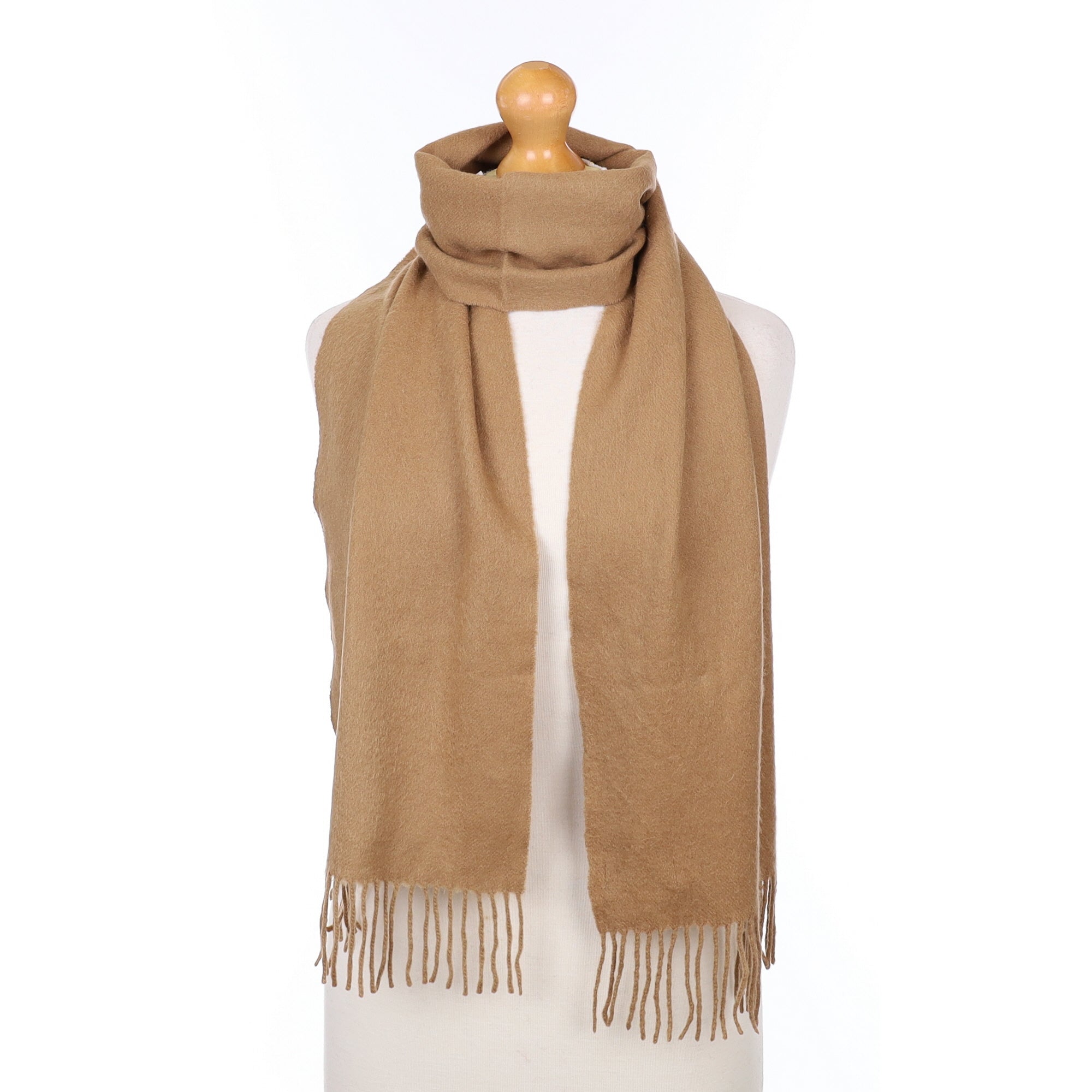Caramel Brown Cashmere Woven Scarf