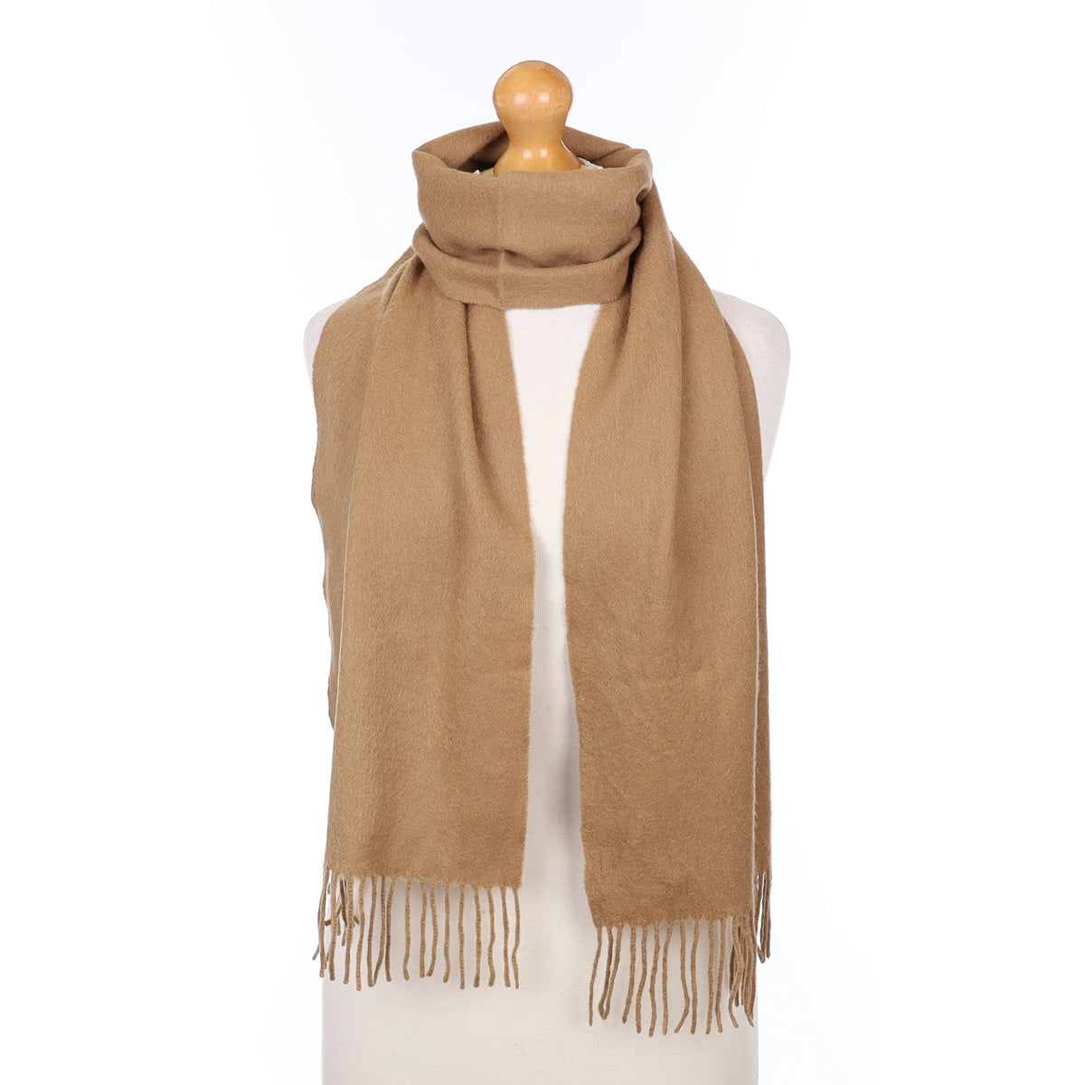 Caramel Brown Cashmere Woven Scarf