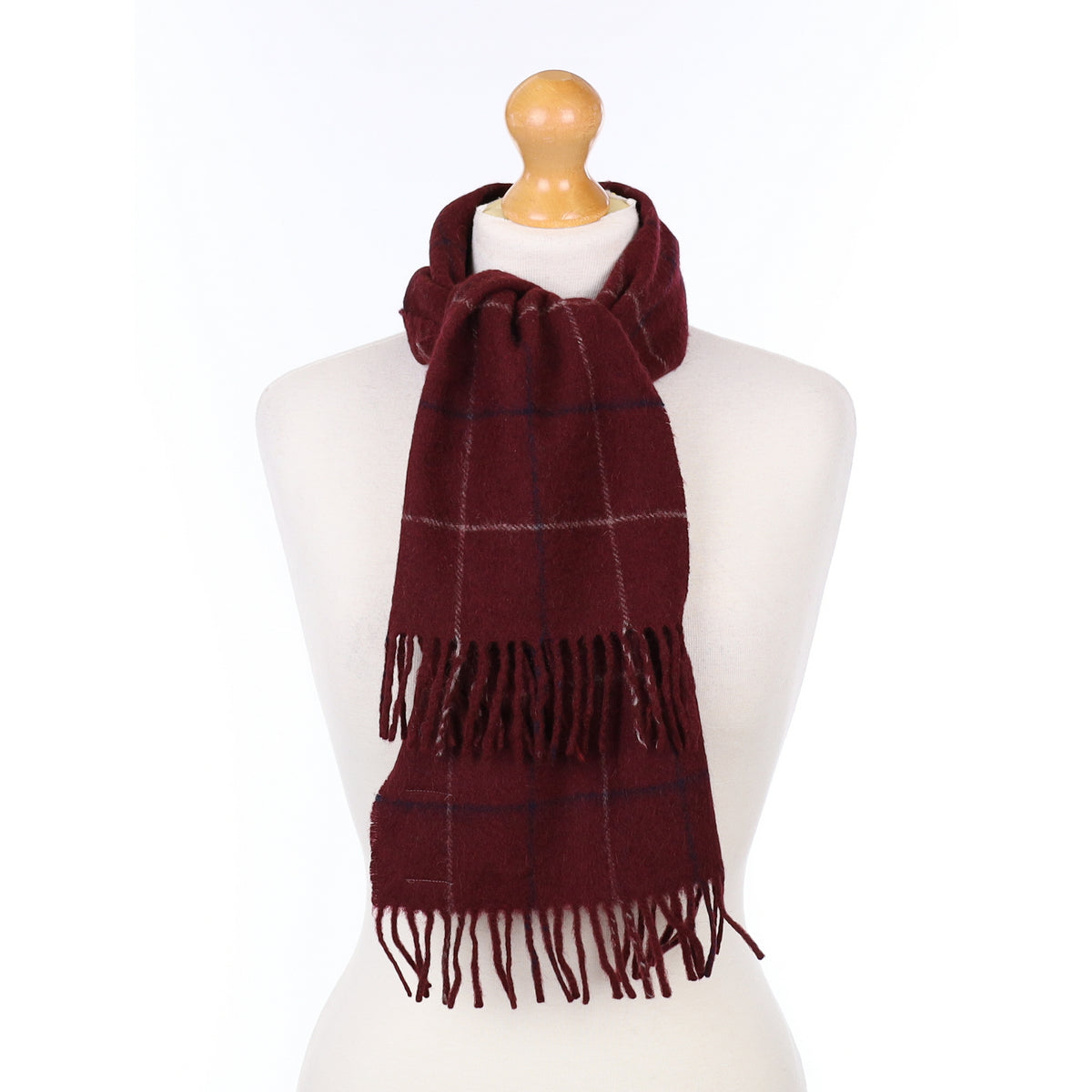 Mulberry Checked Cashmere Woven Scarf