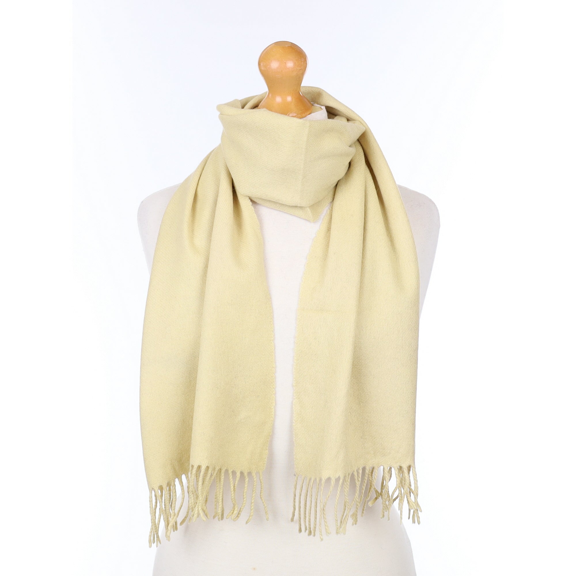 Barley Yellow Cashmere Woven Scarf