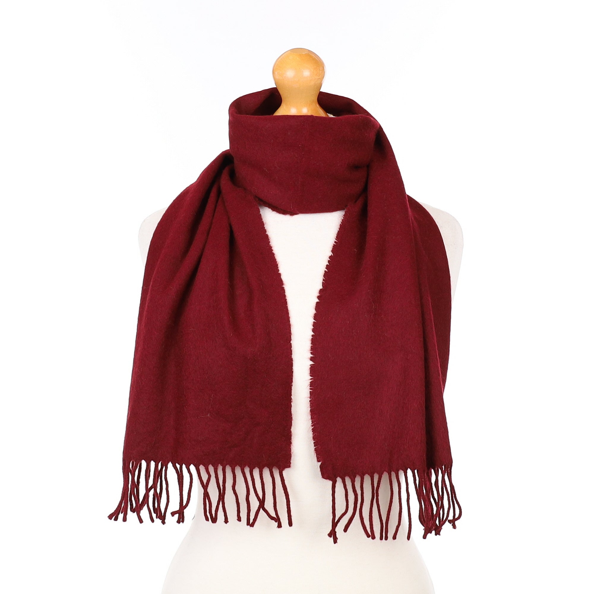Burgundy Cashmere Woven Scarf