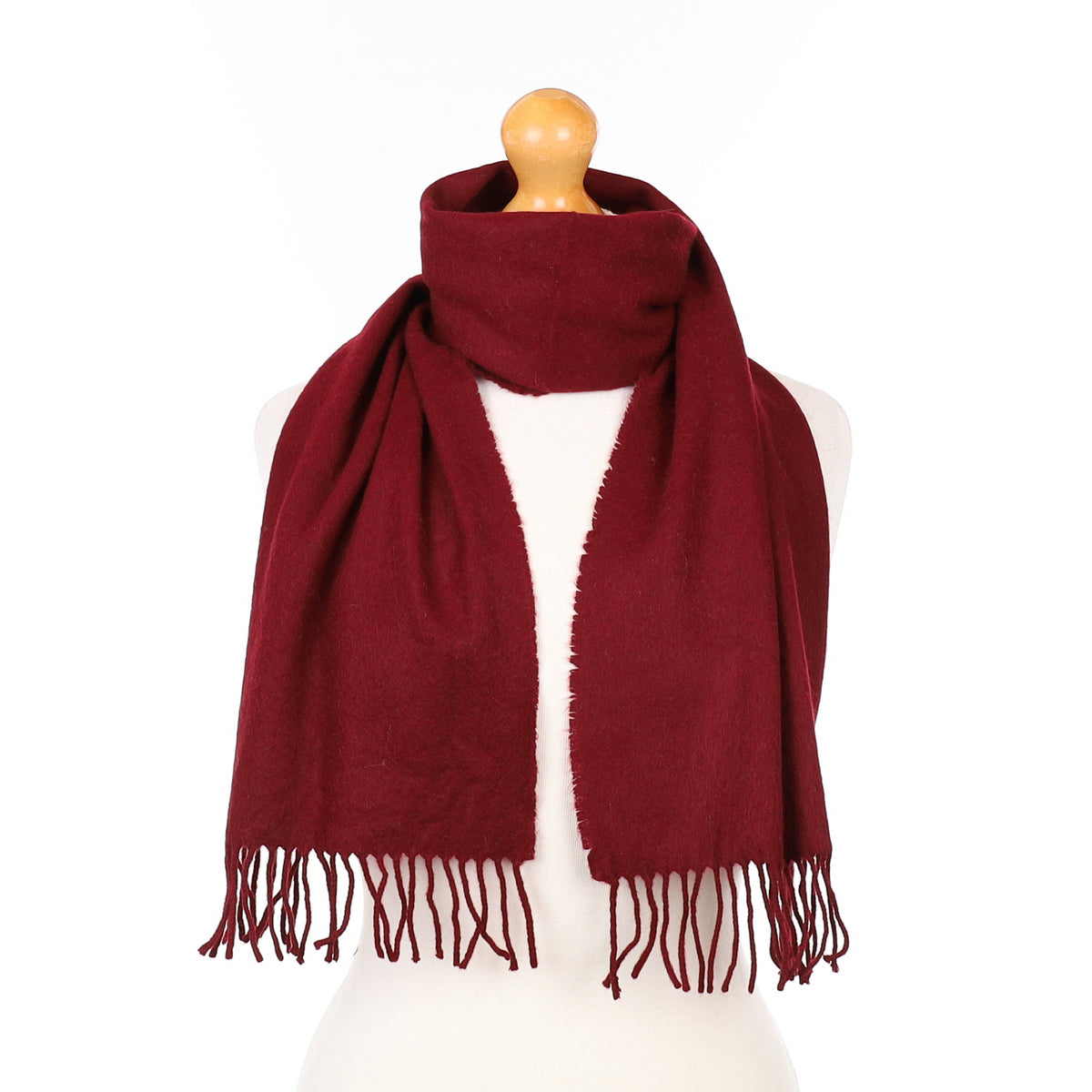 Burgundy Cashmere Woven Scarf