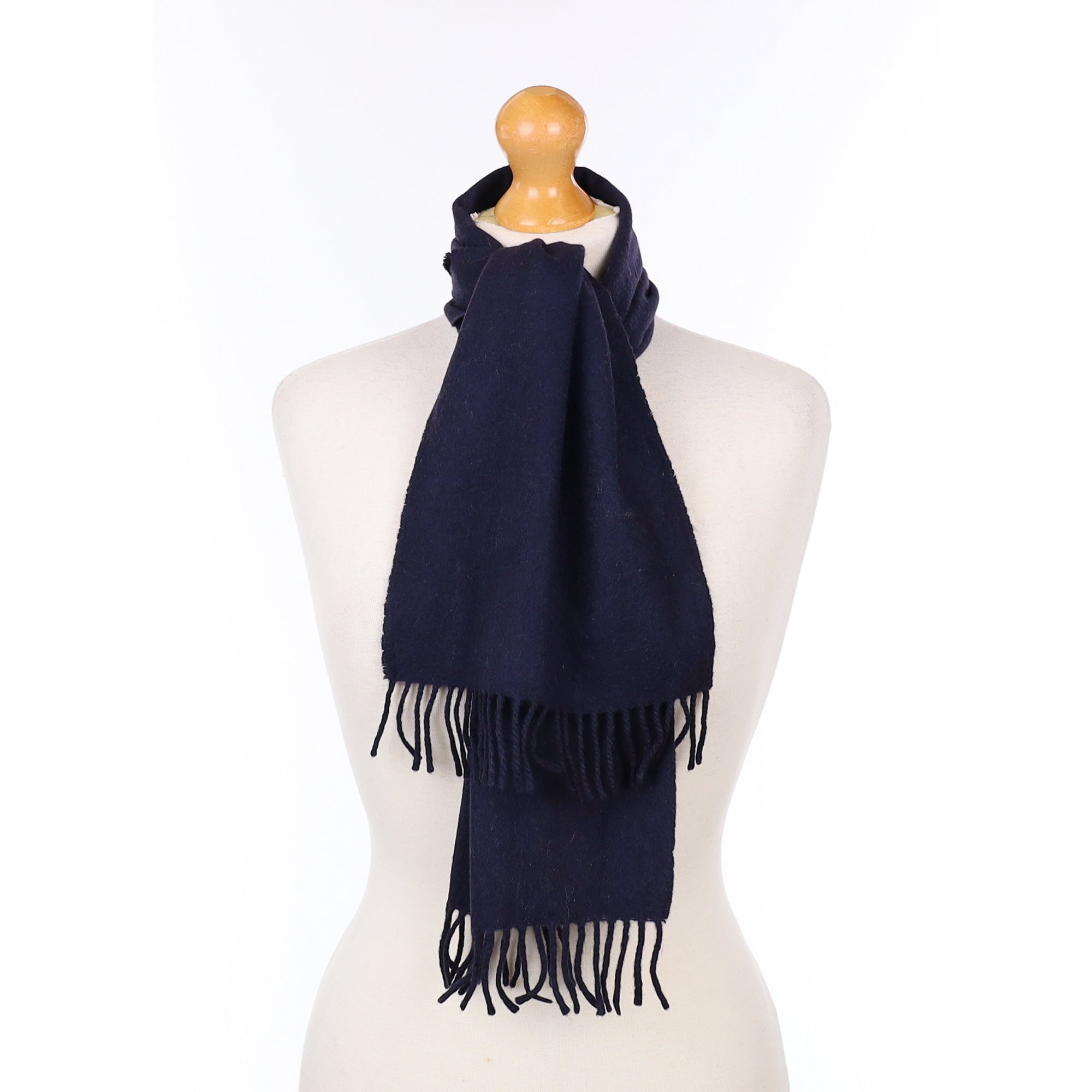 Navy Blue Cashmere Woven Scarf