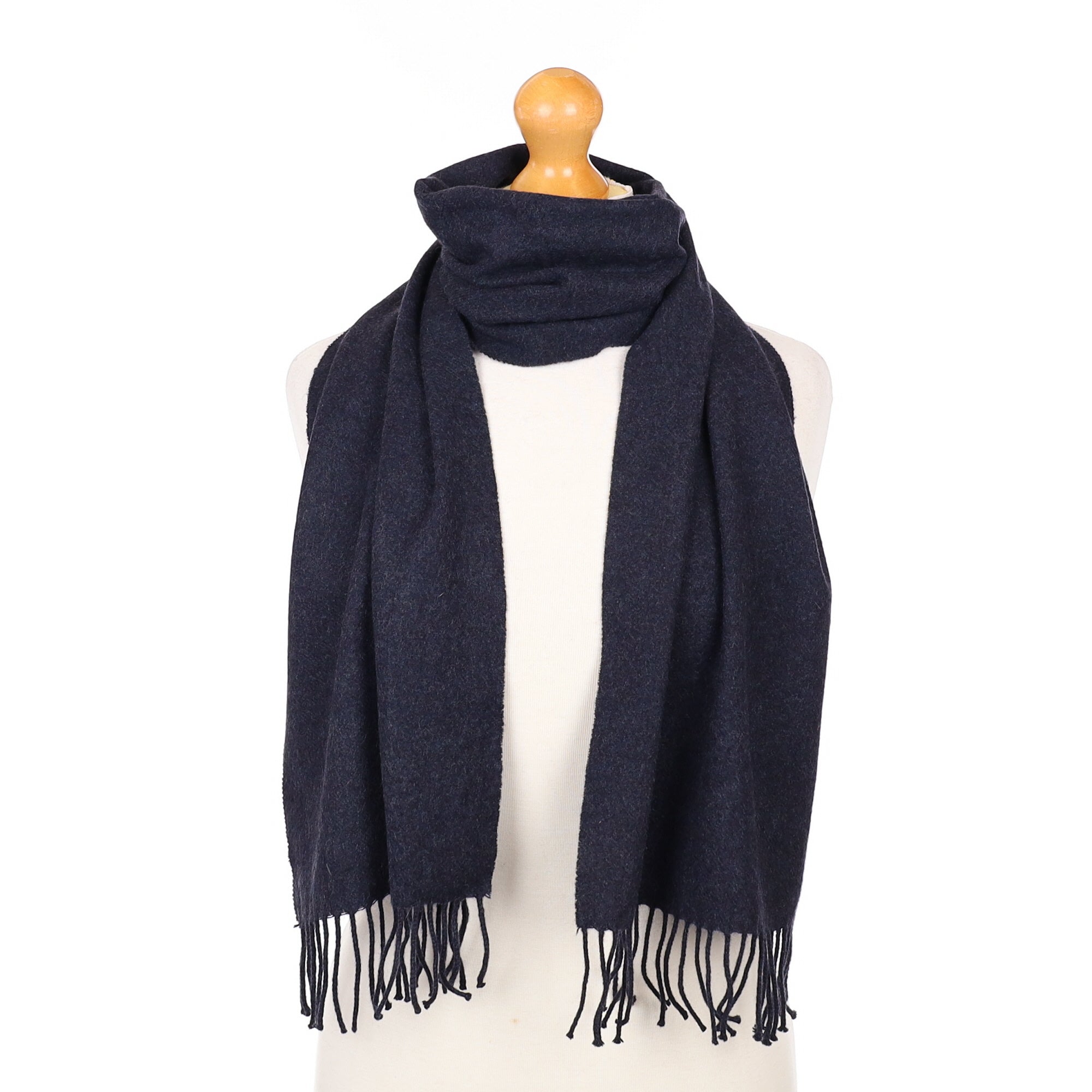 Charcoal Grey Cashmere Woven Scarf