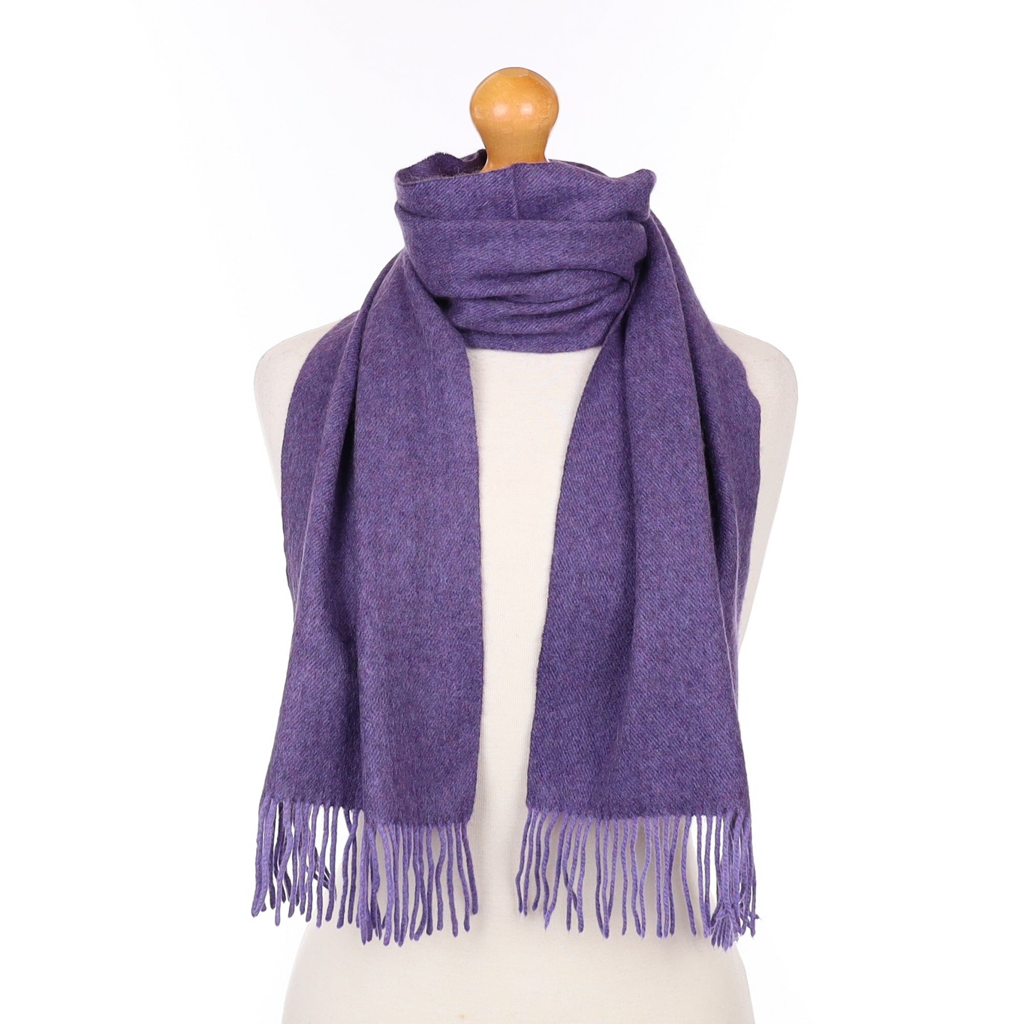 Amethyst Purple Cashmere Woven Scarf