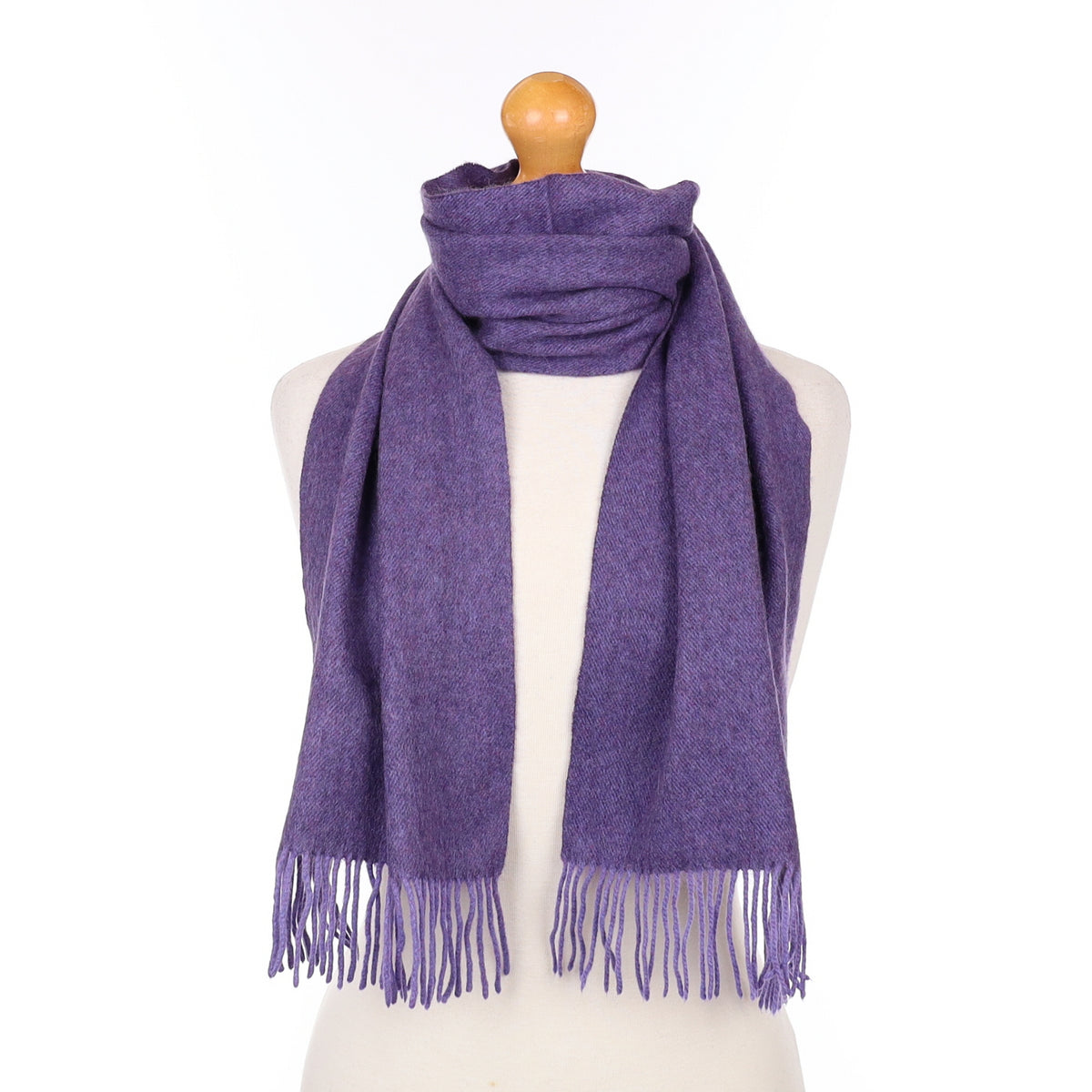 Amethyst Purple Cashmere Woven Scarf
