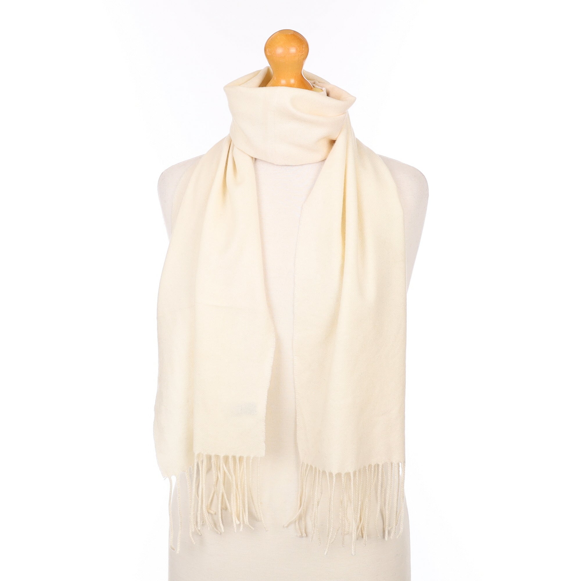 Vanilla Cream Cashmere Woven Scarf