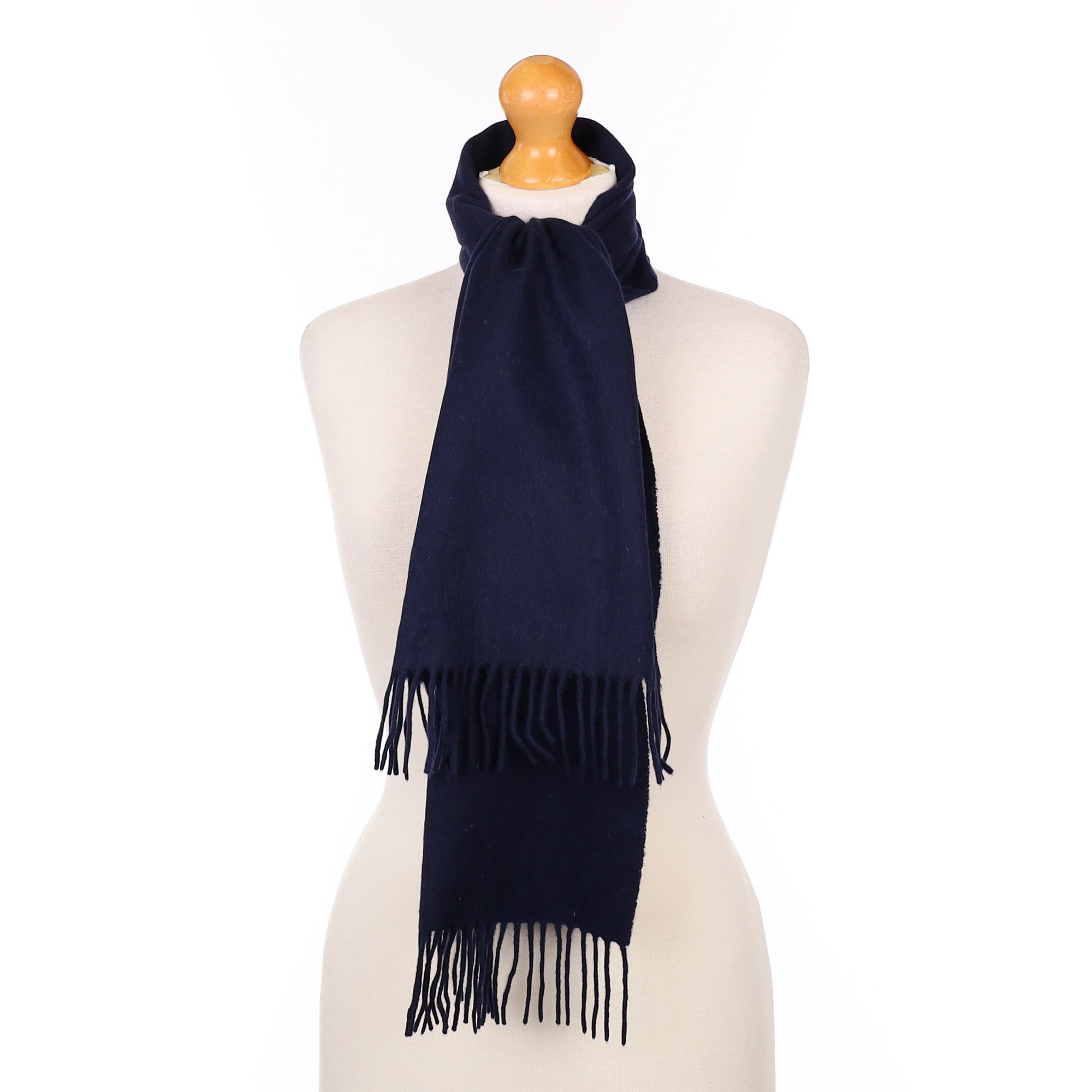 Navy Blue Cashmere Woven Scarf