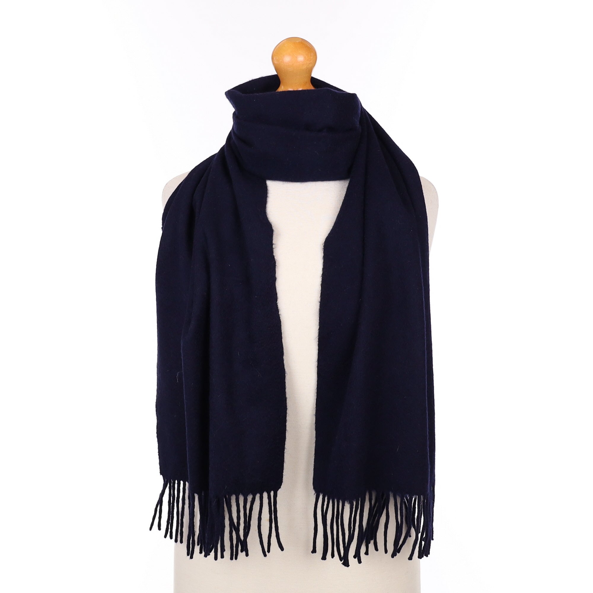 Navy Cashmere Woven Scarf