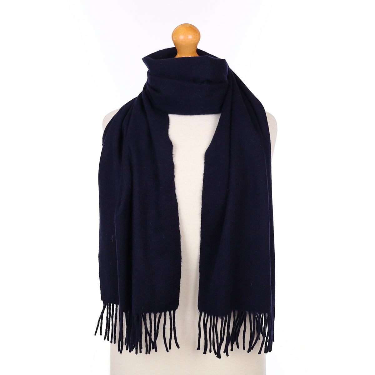 Navy Cashmere Woven Scarf