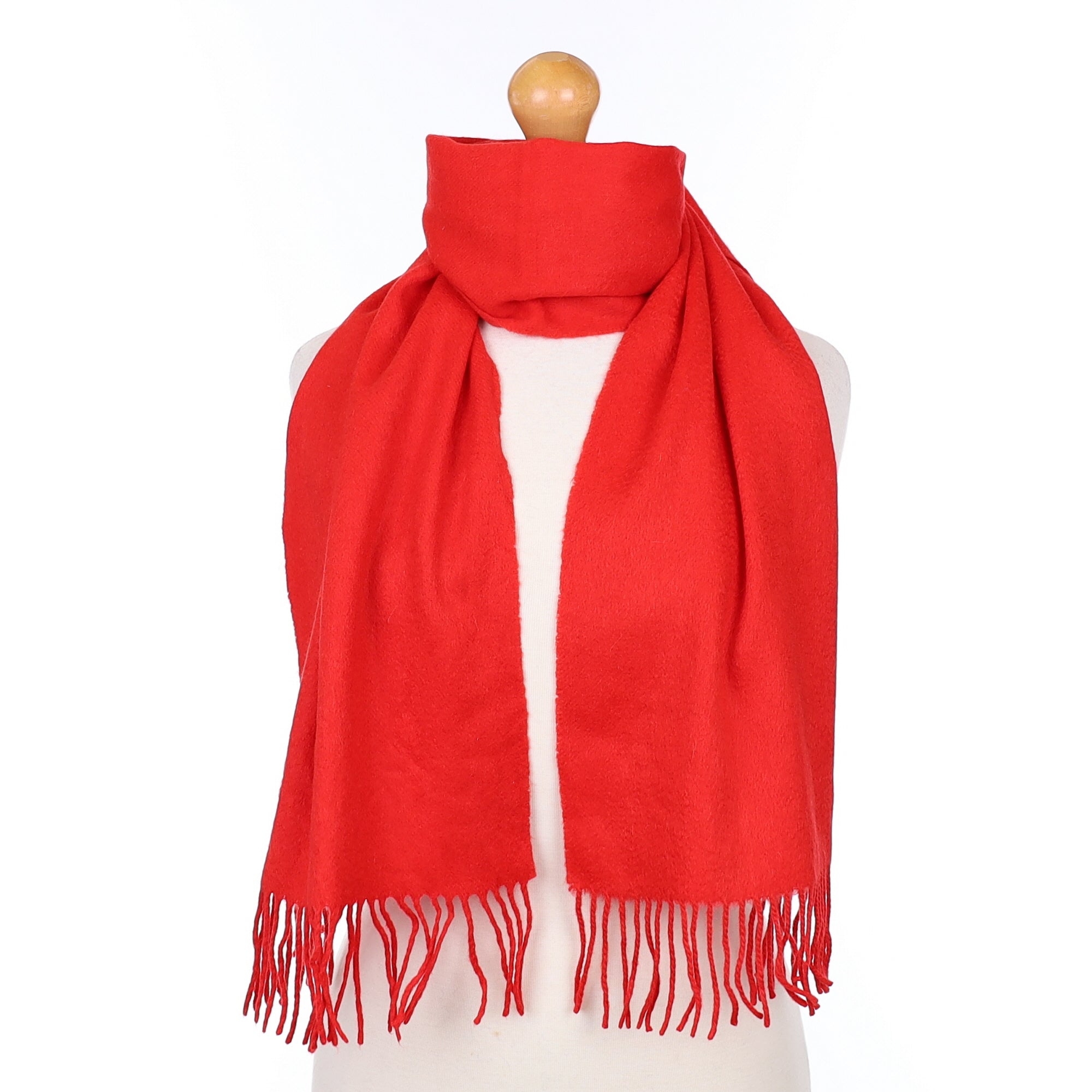 Scarlett Red Cashmere Woven Scarf