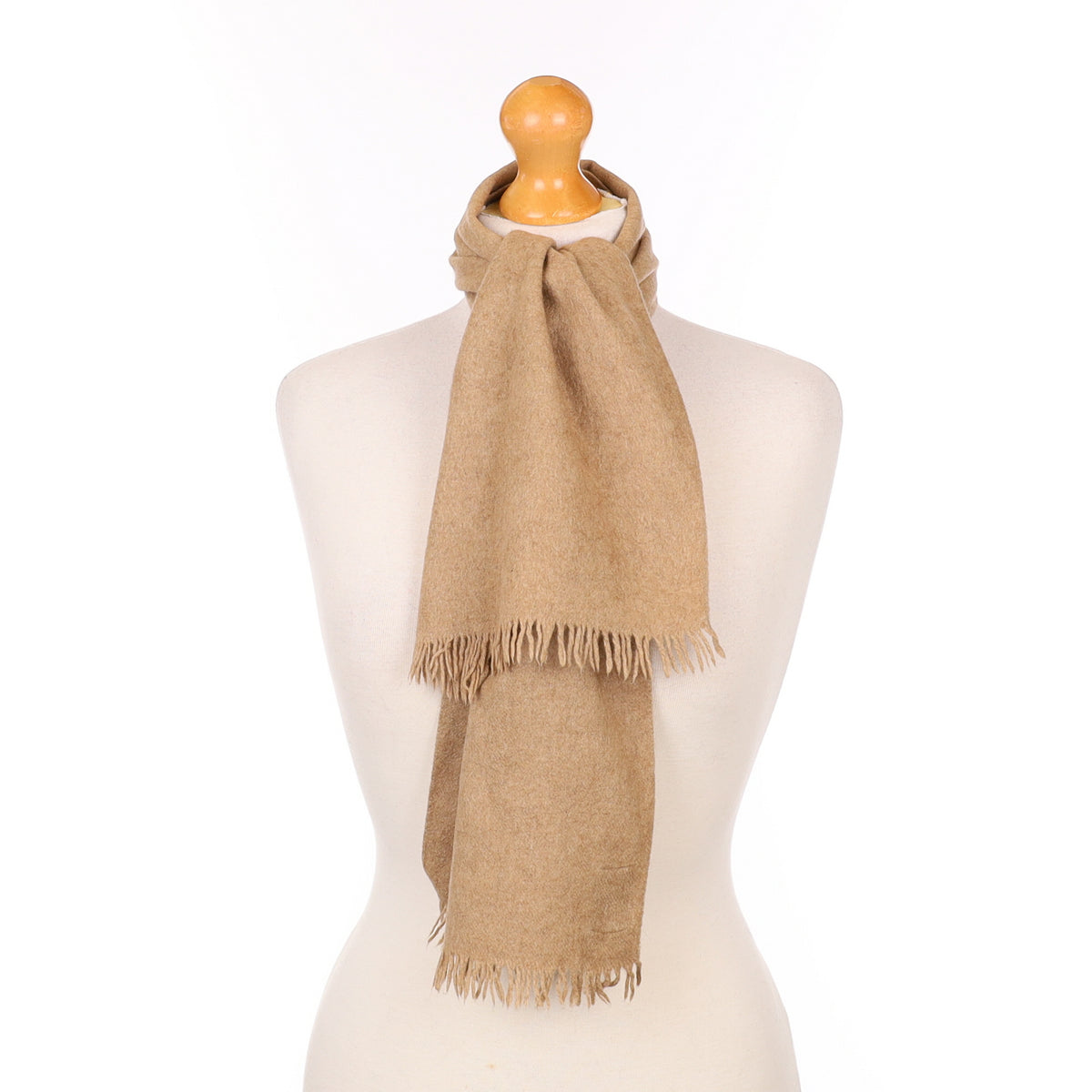 Biscuit Beige Cashmere Woven Scarf